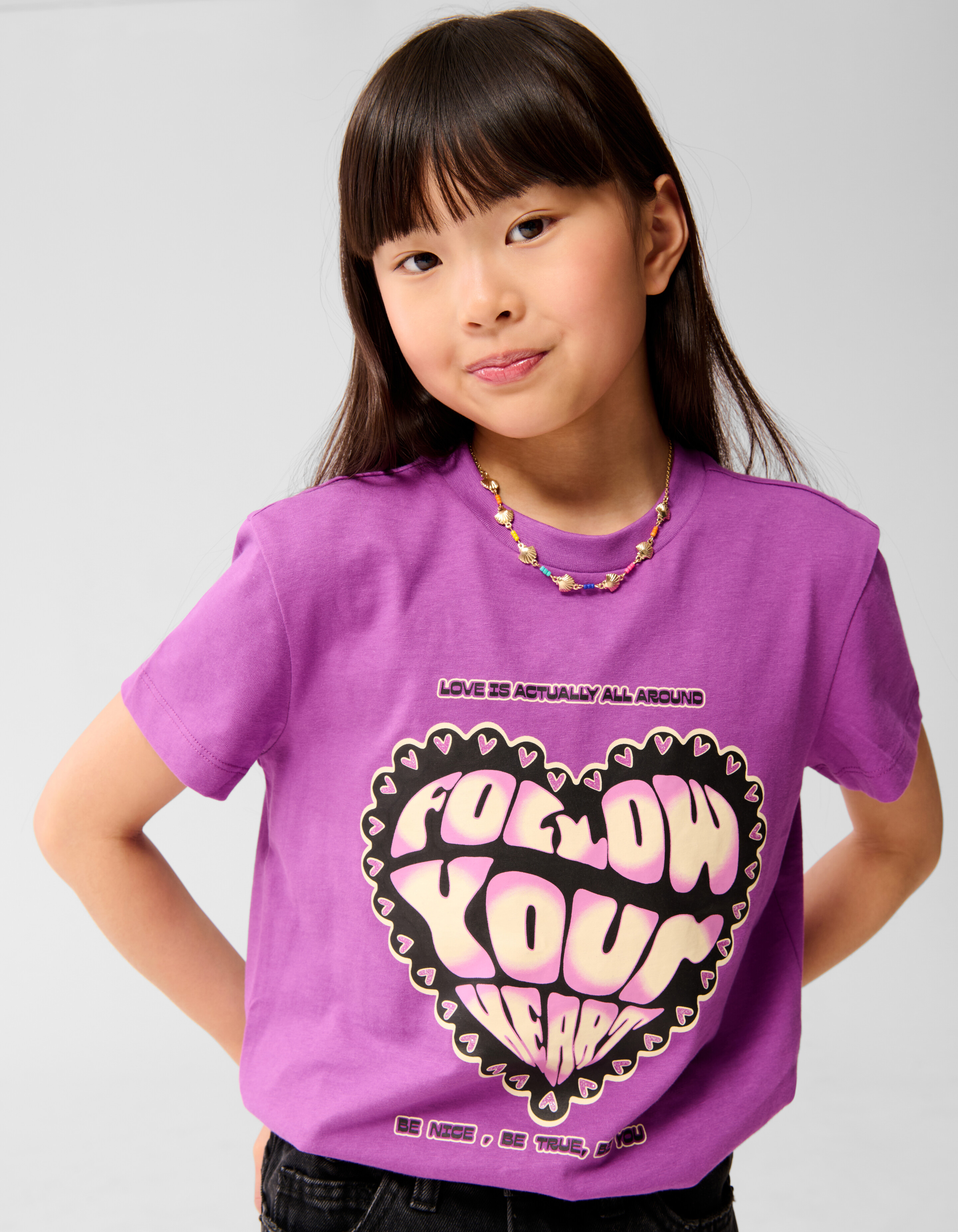 Herz Artwork T-shirt Lila SHOEBY GIRLS