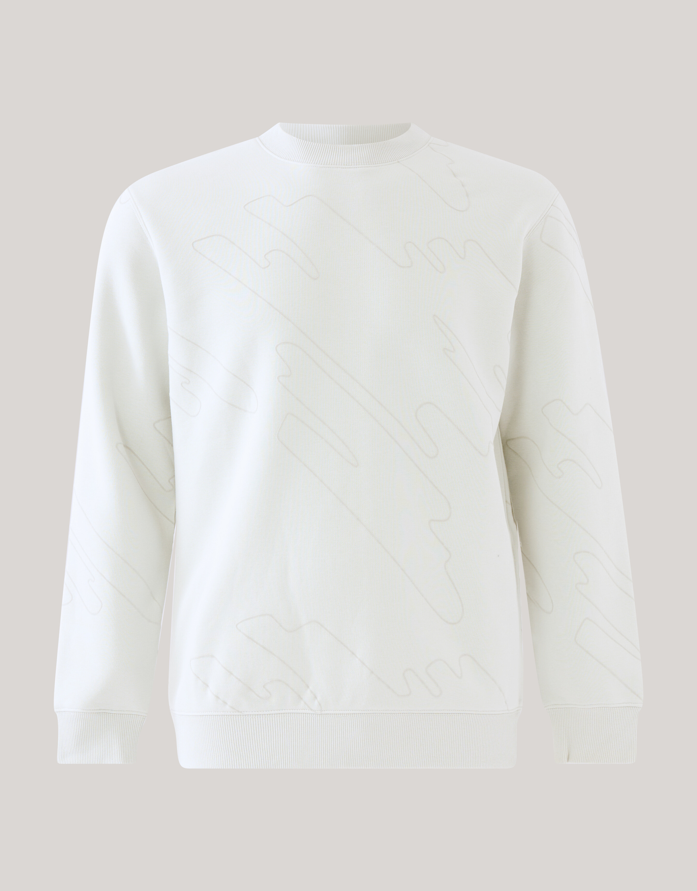Flockdruck Pullover Hellgrau SHOEBY MEN
