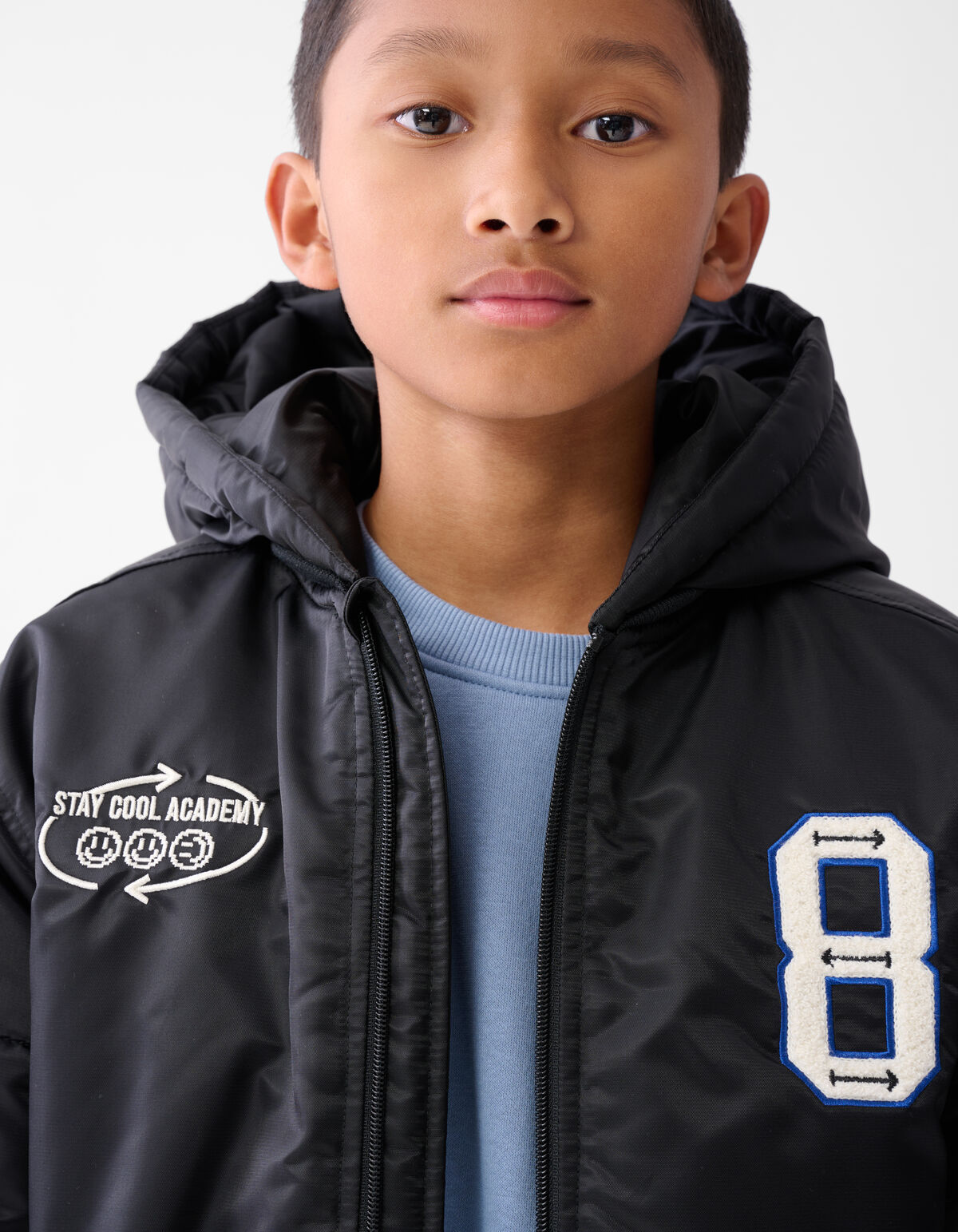 Varsity Jacke Schwarz SHOEBY BOYS