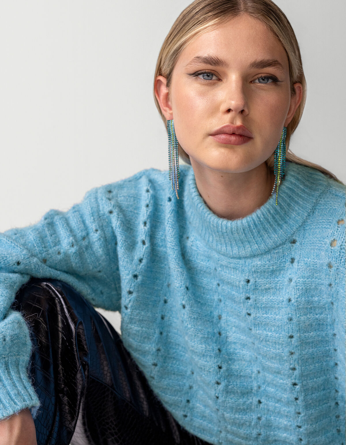 Strass-Ohrringe Grün SHOEBY ACCESSOIRES