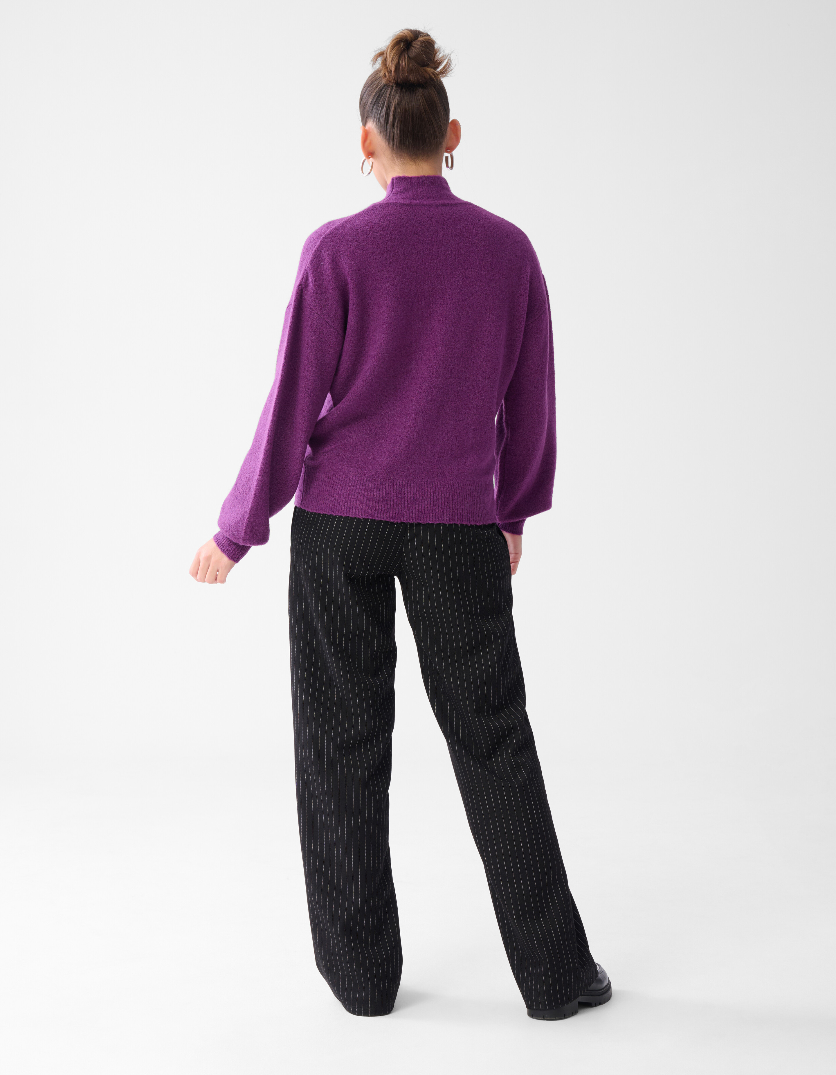 Studio Strass Pullover Dunkellila SHOEBY WOMEN