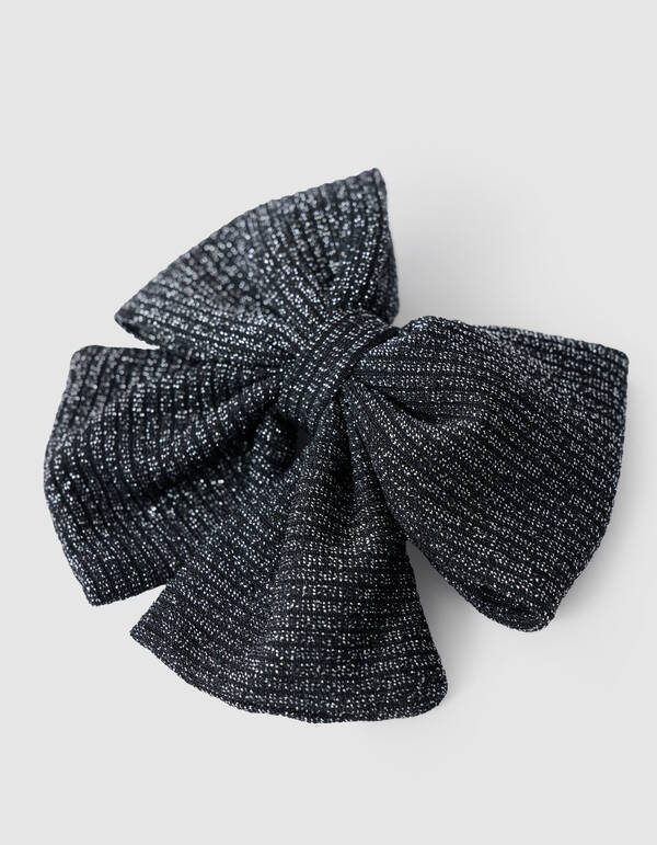 Glitzer Schleifenclip Schwarz SHOEBY ACCESSOIRES