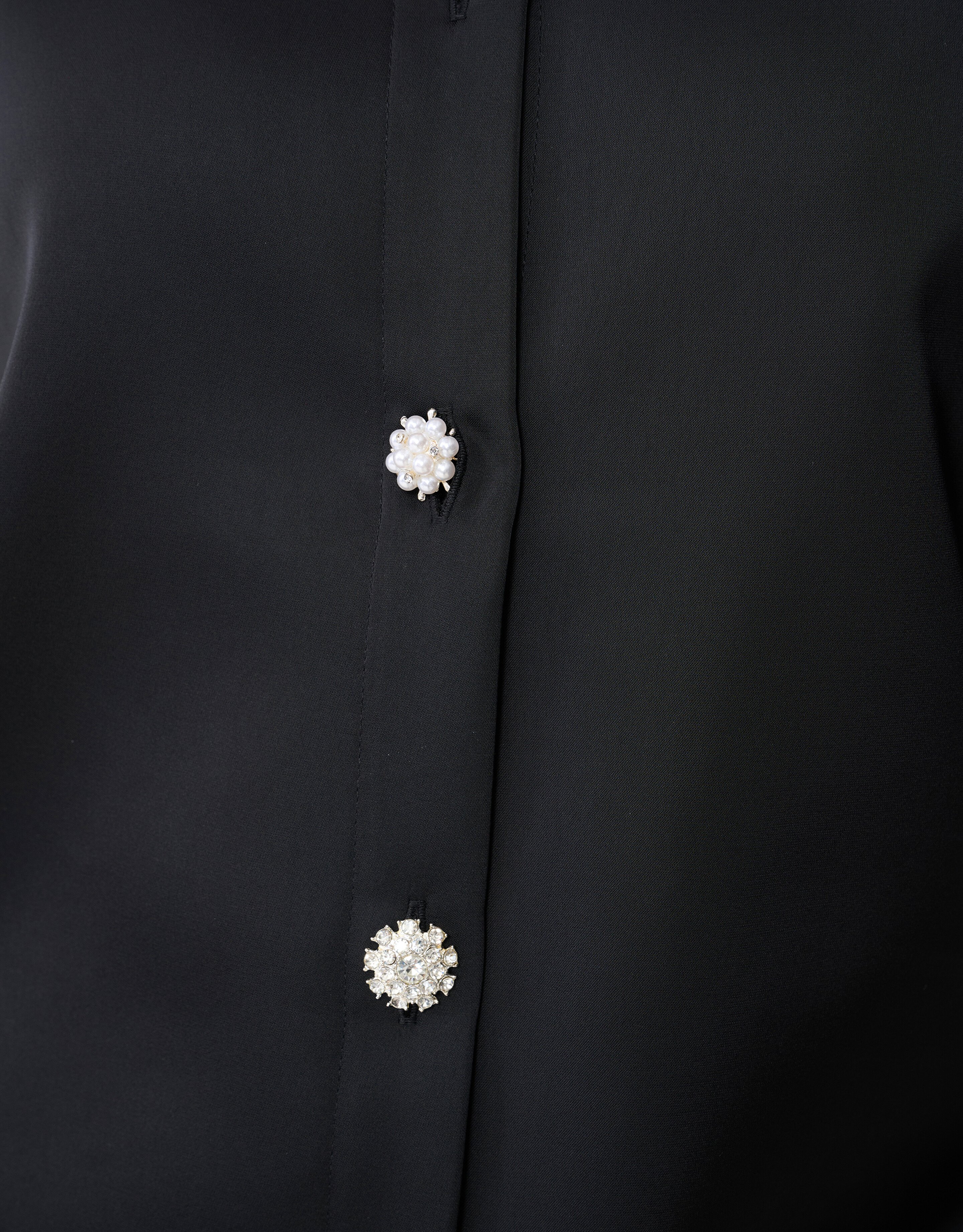 Übergroße Satinbluse Schwarz von Monica SHOEBY WOMEN