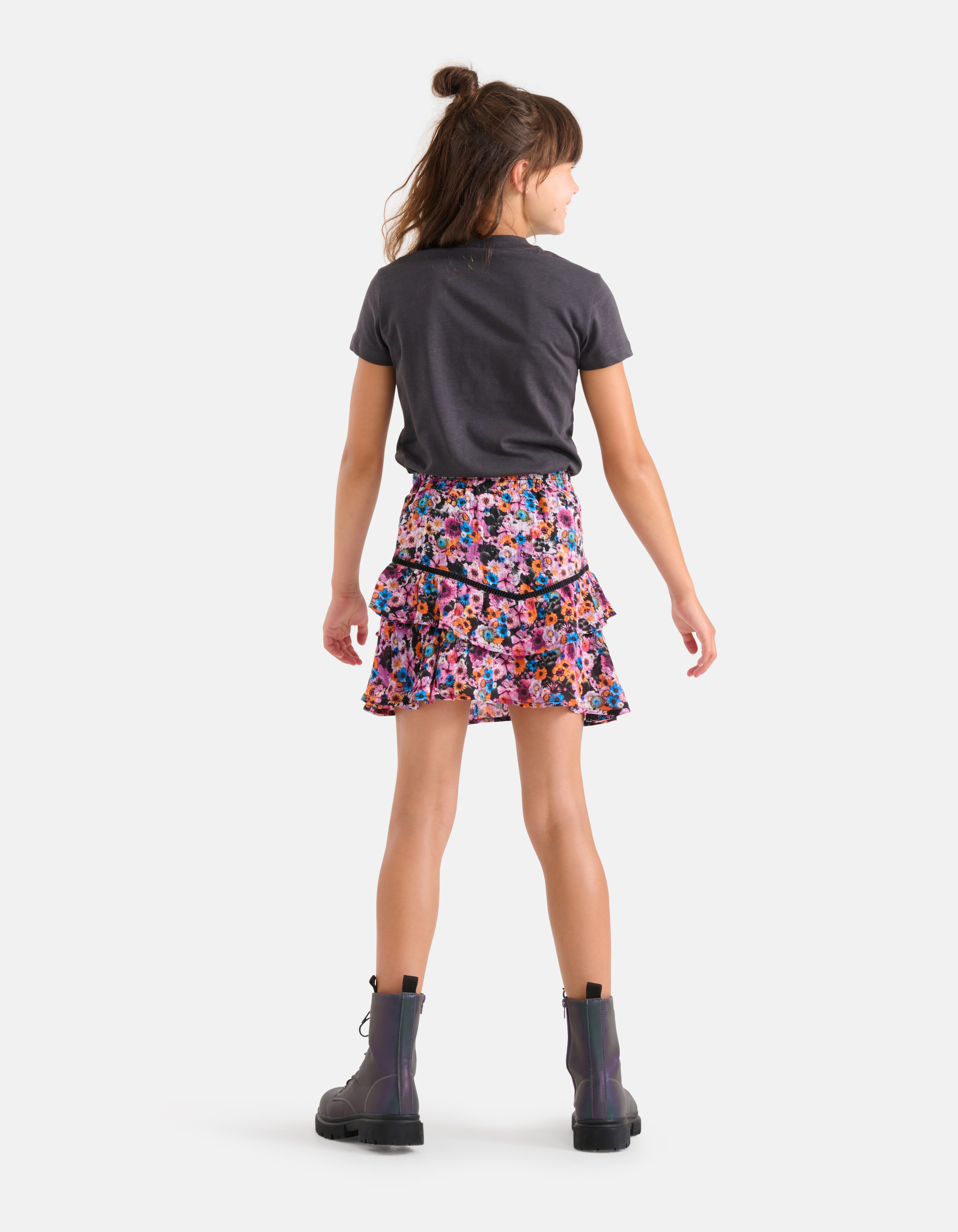 Rock mit Blumendruck Lila SHOEBY GIRLS