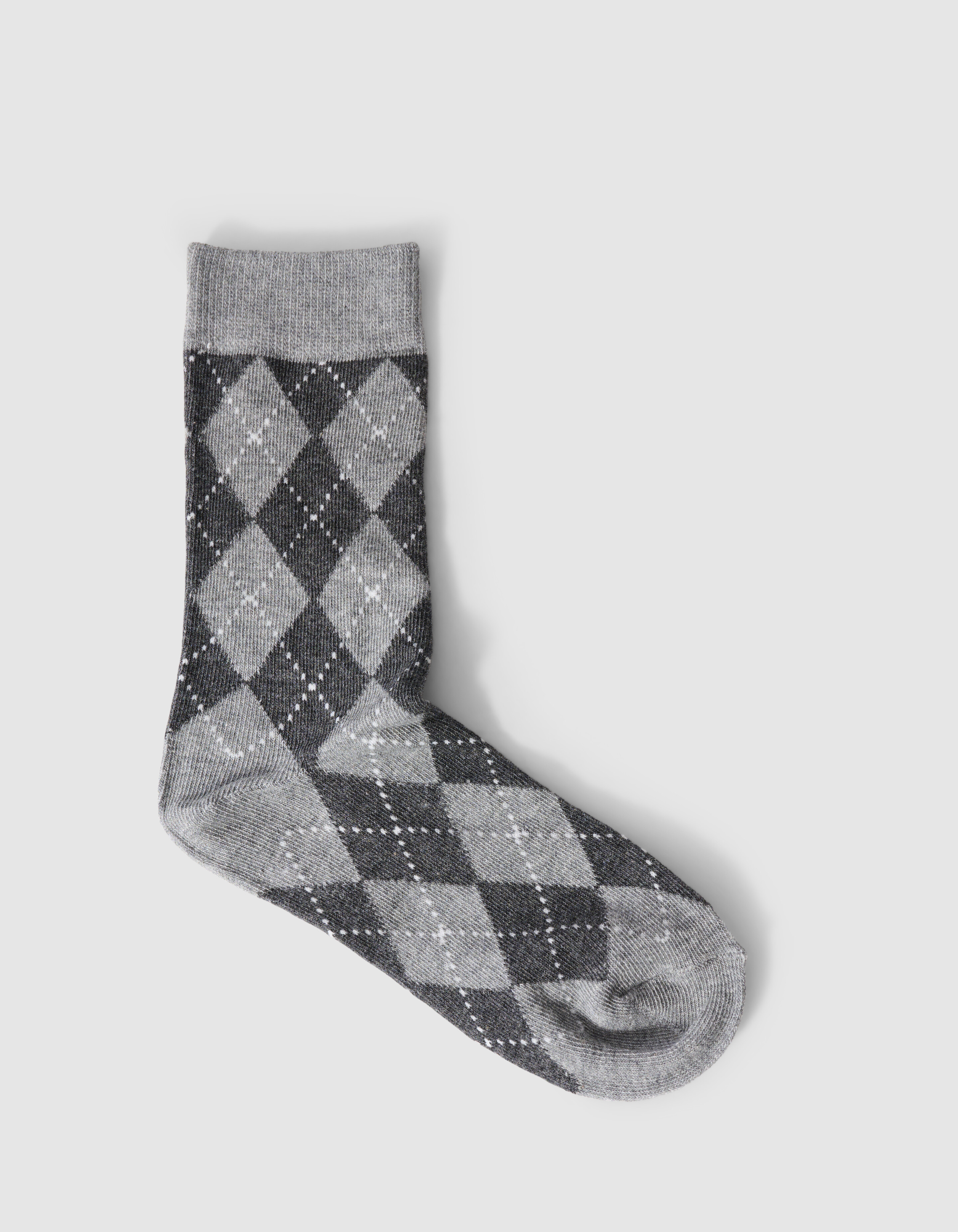 Karierte Socken Grau SHOEBY ACCESSOIRES