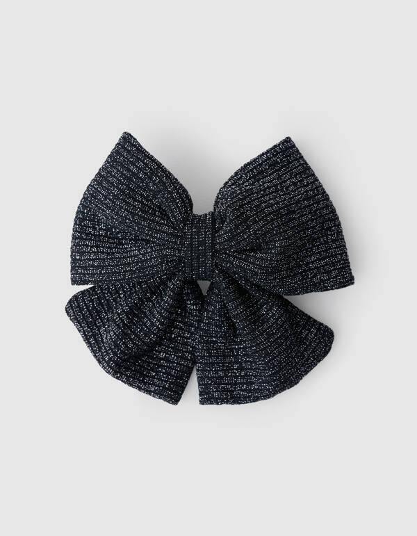 Glitzer Schleifenclip Schwarz SHOEBY ACCESSOIRES