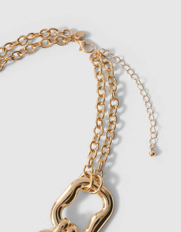 Square-Halskette in Gold SHOEBY ACCESSOIRES