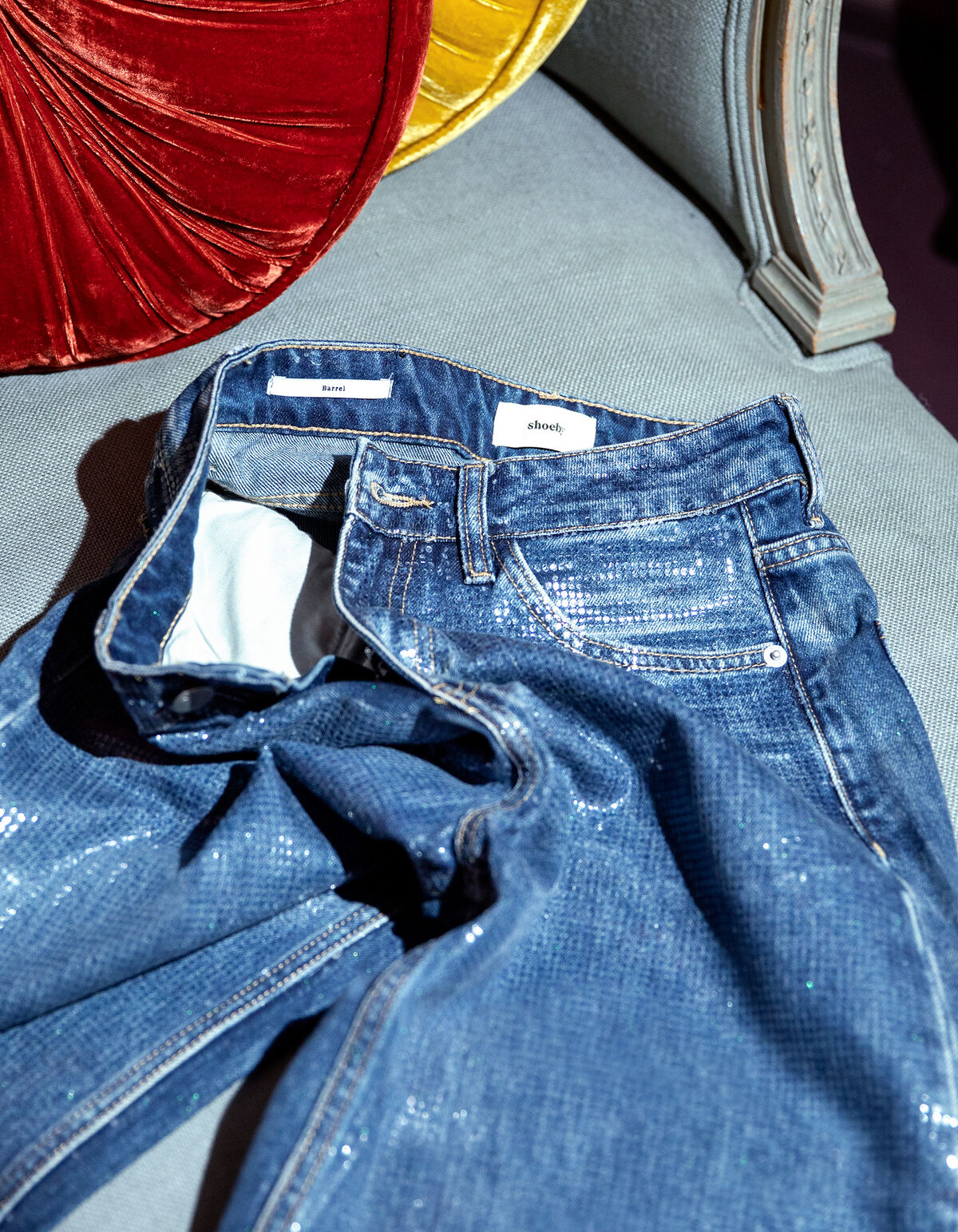 Foil Barrel Fit Jeans Mediumstone By Lizzy SHOEBY WOMEN