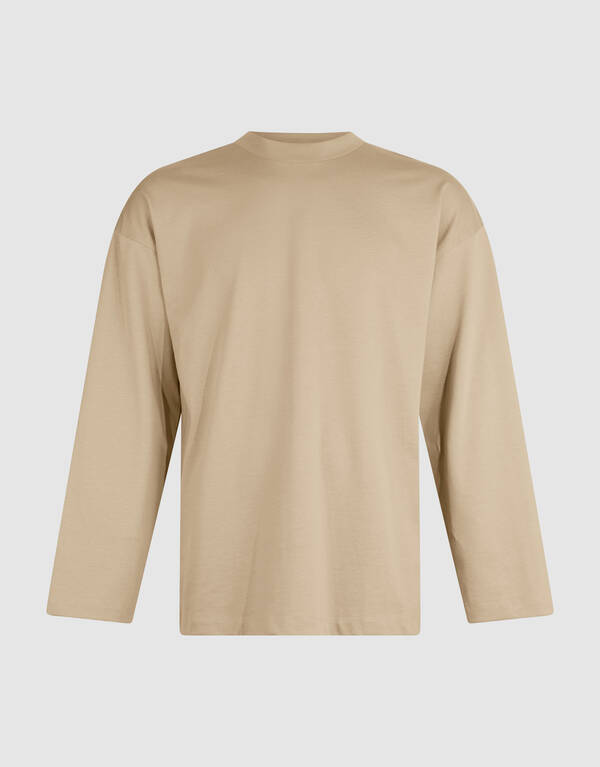 Basis Relaxed Fit Longsleeve Beige SHOEBY MEN