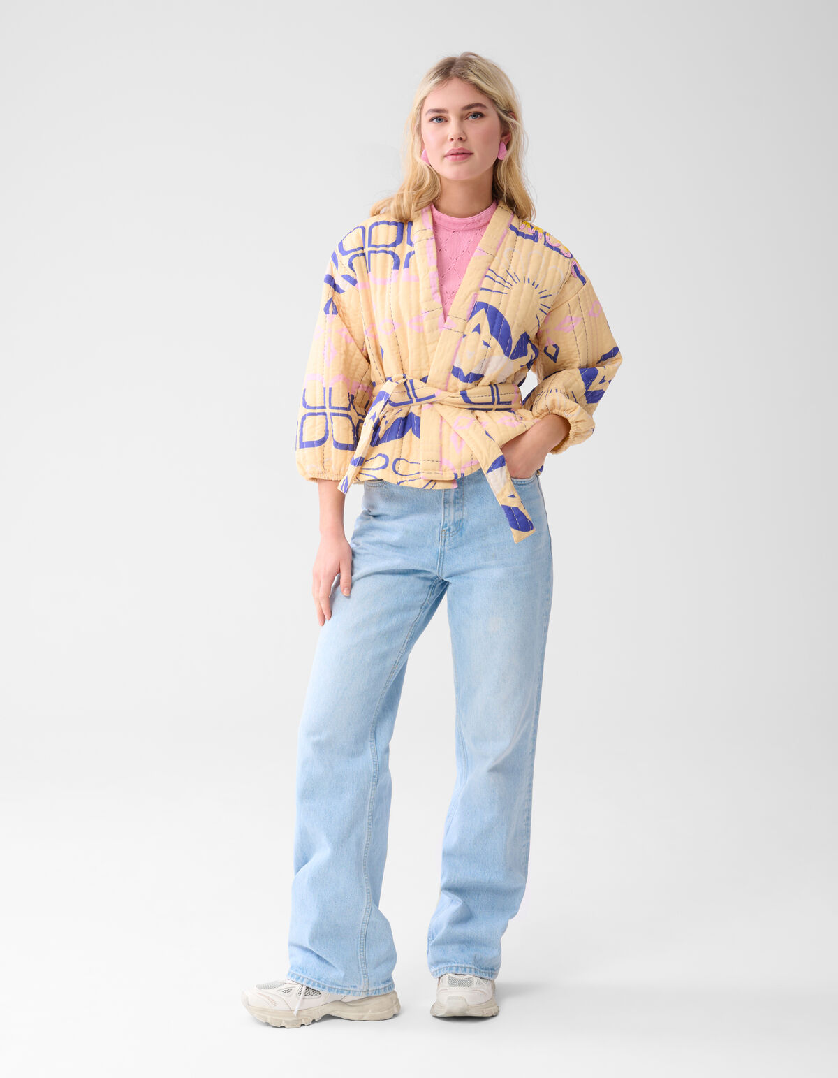Artwork Kimono Jacket Yellow SHOEBY WOMEN