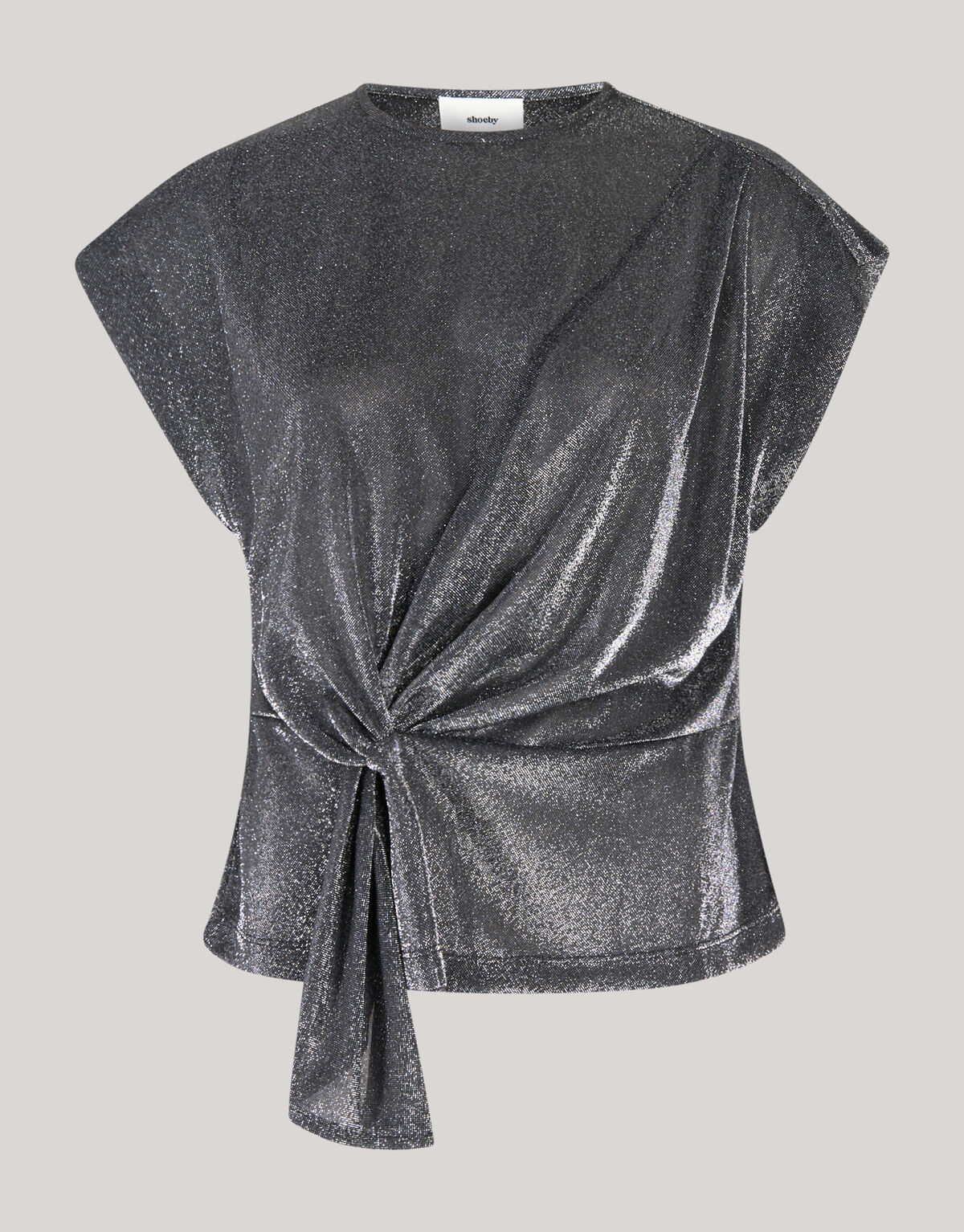 Glitzer Wasserfall Top Grau SHOEBY WOMEN