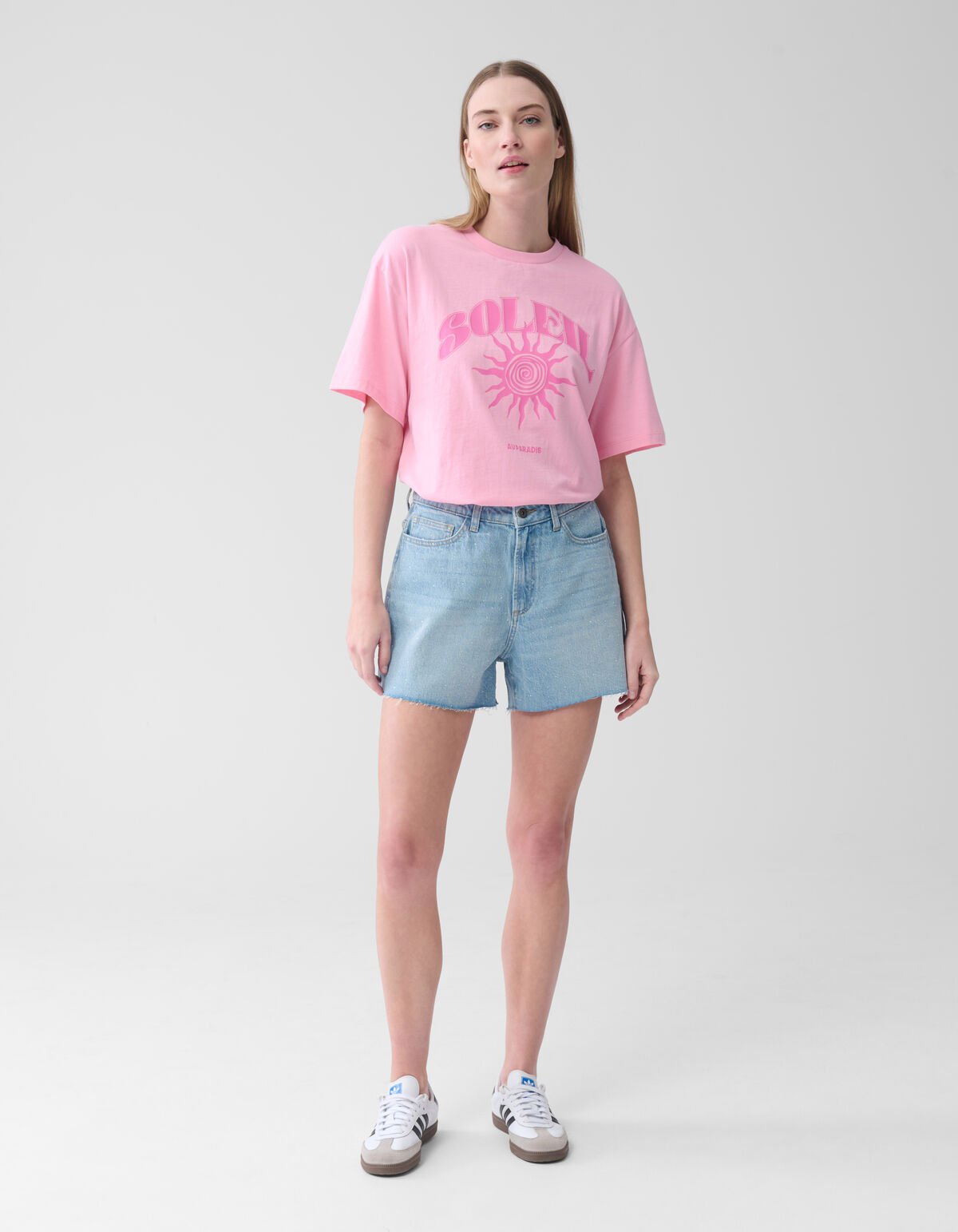 Strass Denim Short gebleicht SHOEBY WOMEN