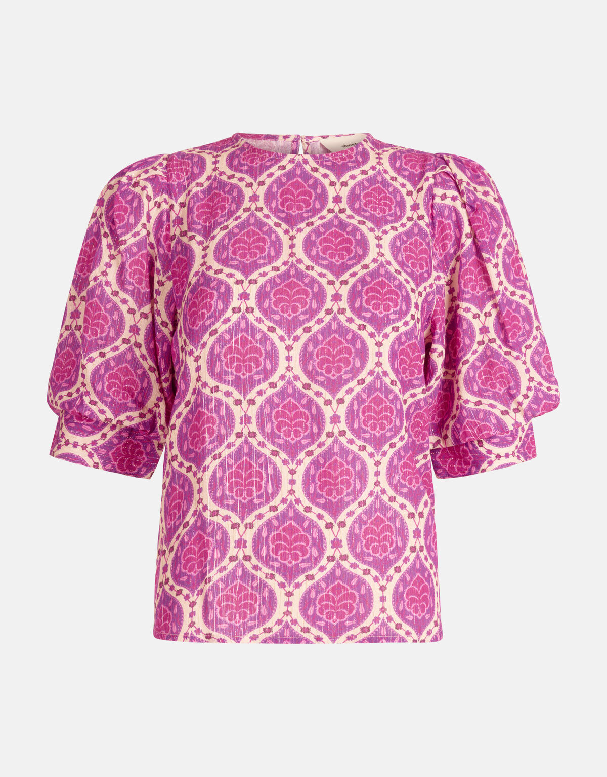 Grafisches Lurex-Top Lila SHOEBY WOMEN