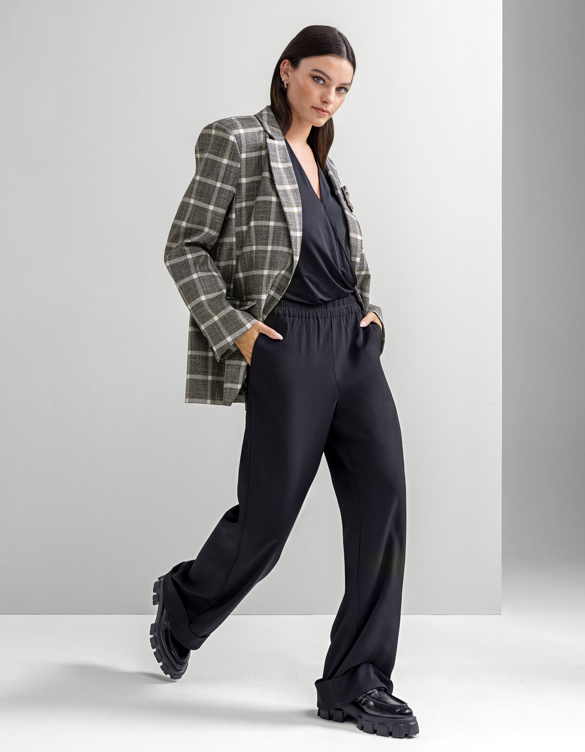 Karierter Blazer Grau von Mieke SHOEBY WOMEN