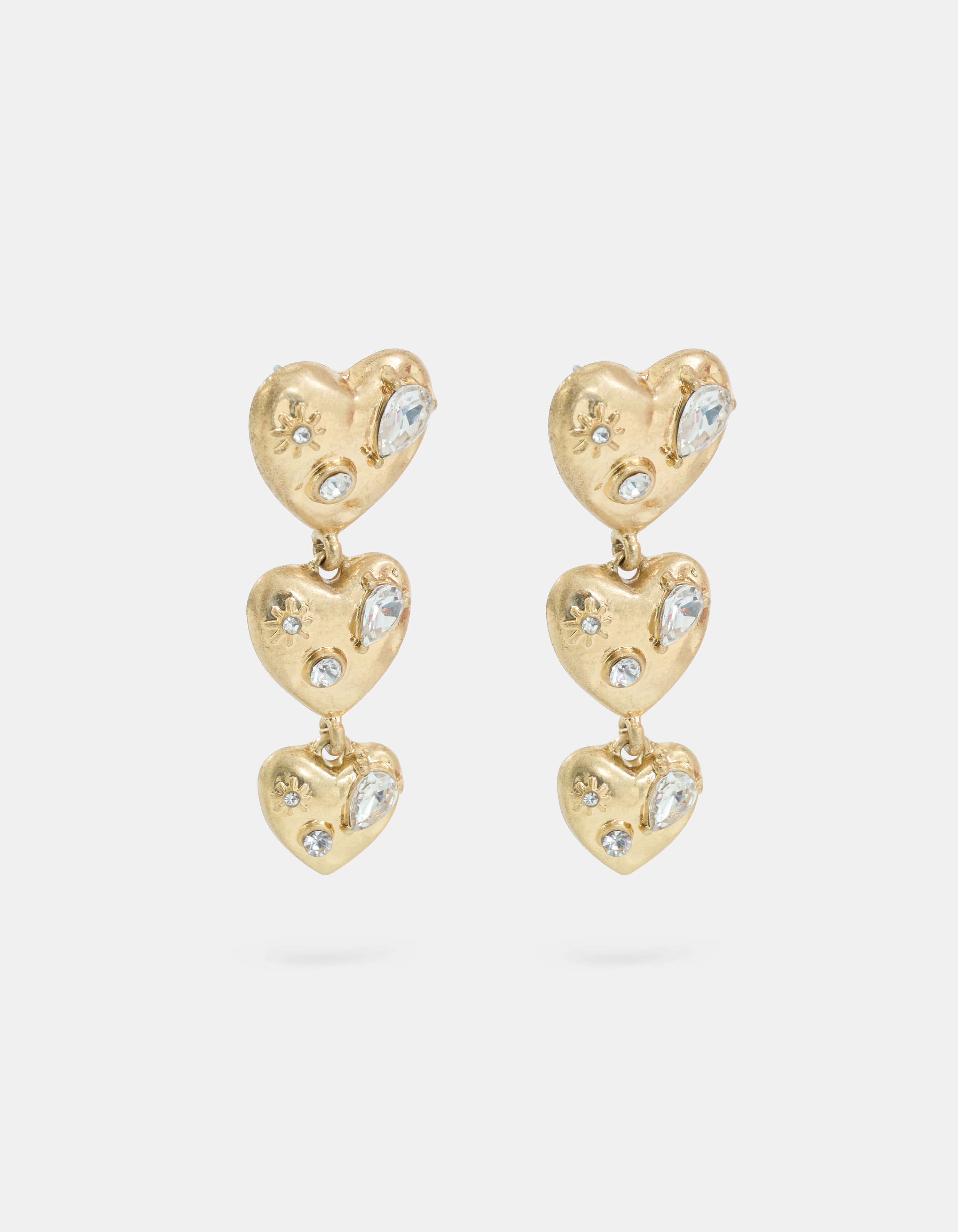 Multiherz-Ohrringe Gold SHOEBY ACCESSOIRES