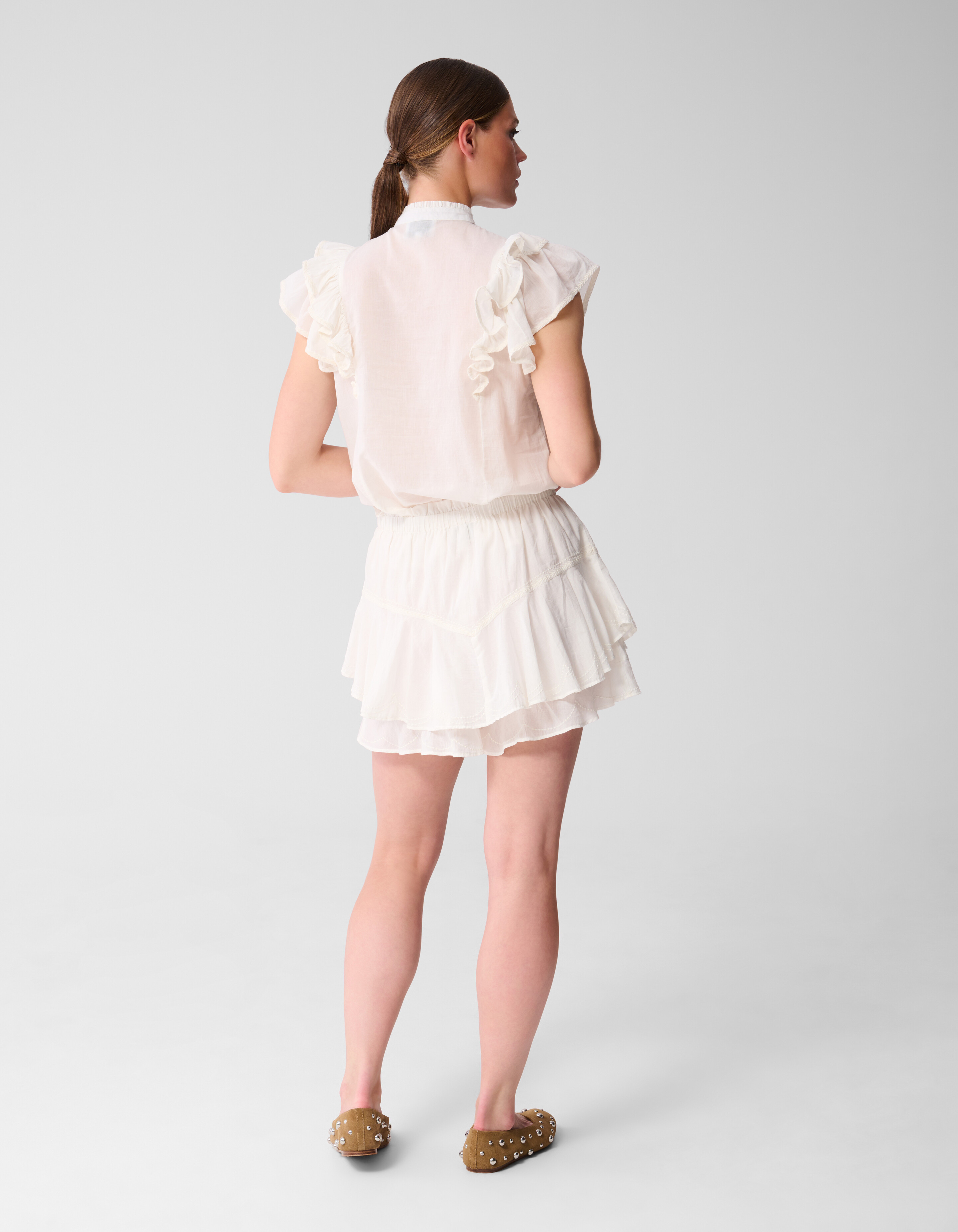 Rüschen-Top Weiß SHOEBY WOMEN