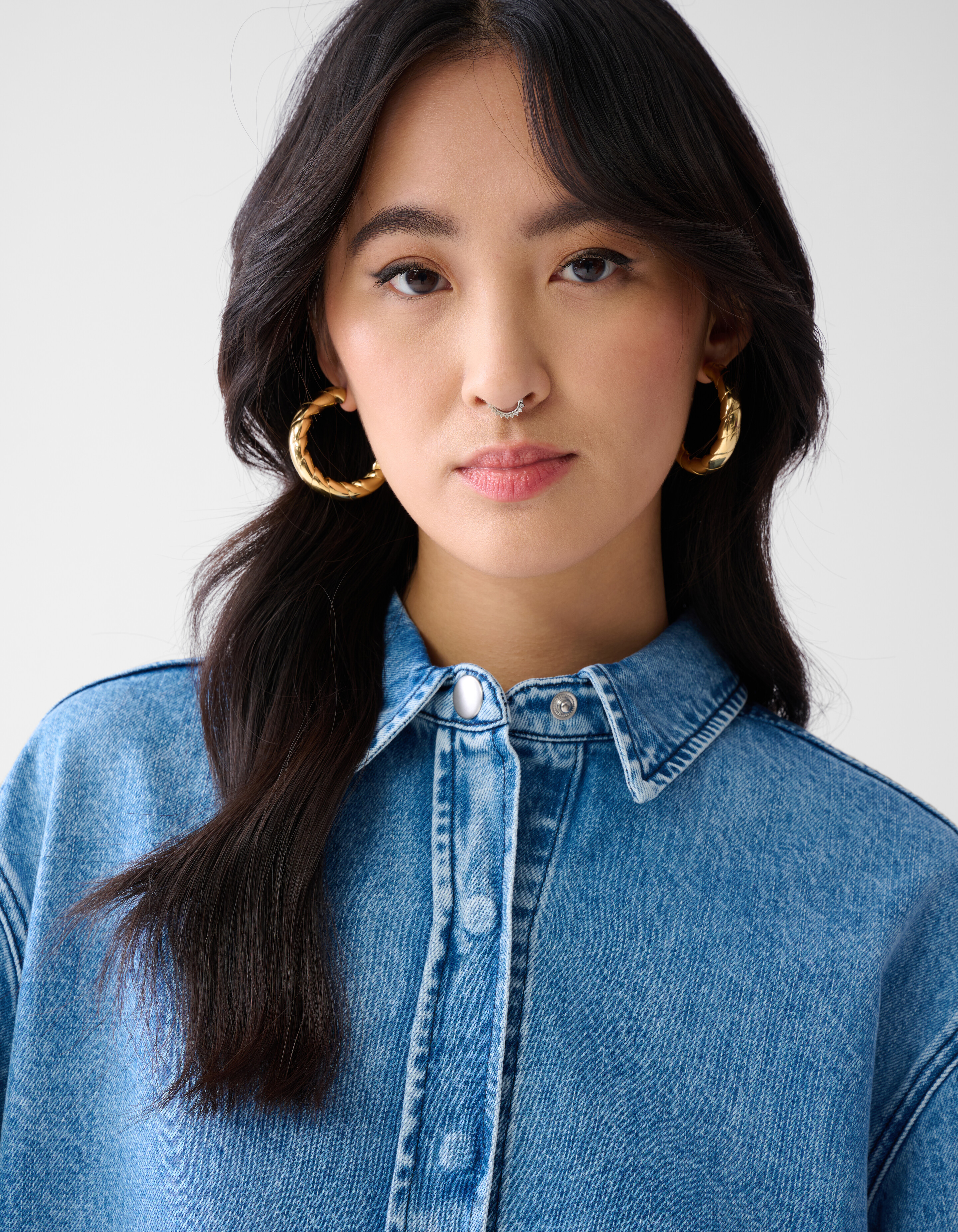 Denim-Bluse Mediumstone SHOEBY WOMEN