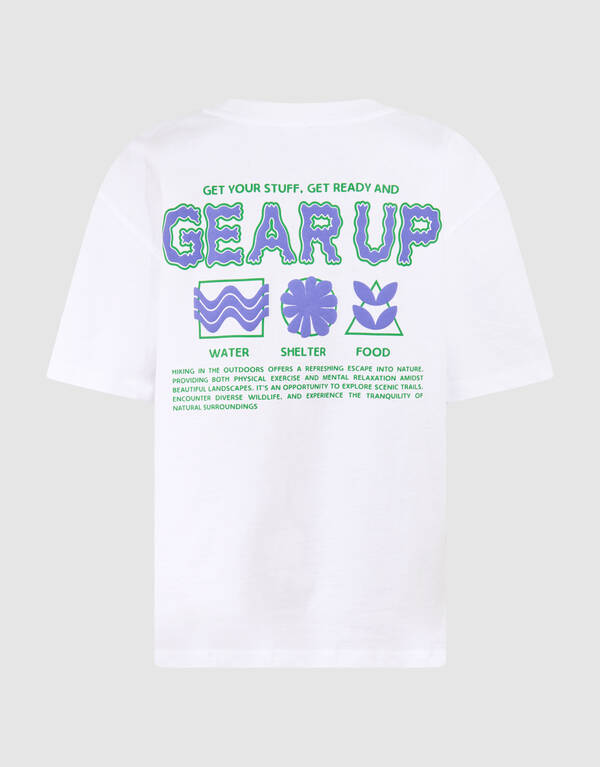 Gear Up Text-T-Shirt Weiß SHOEBY BOYS