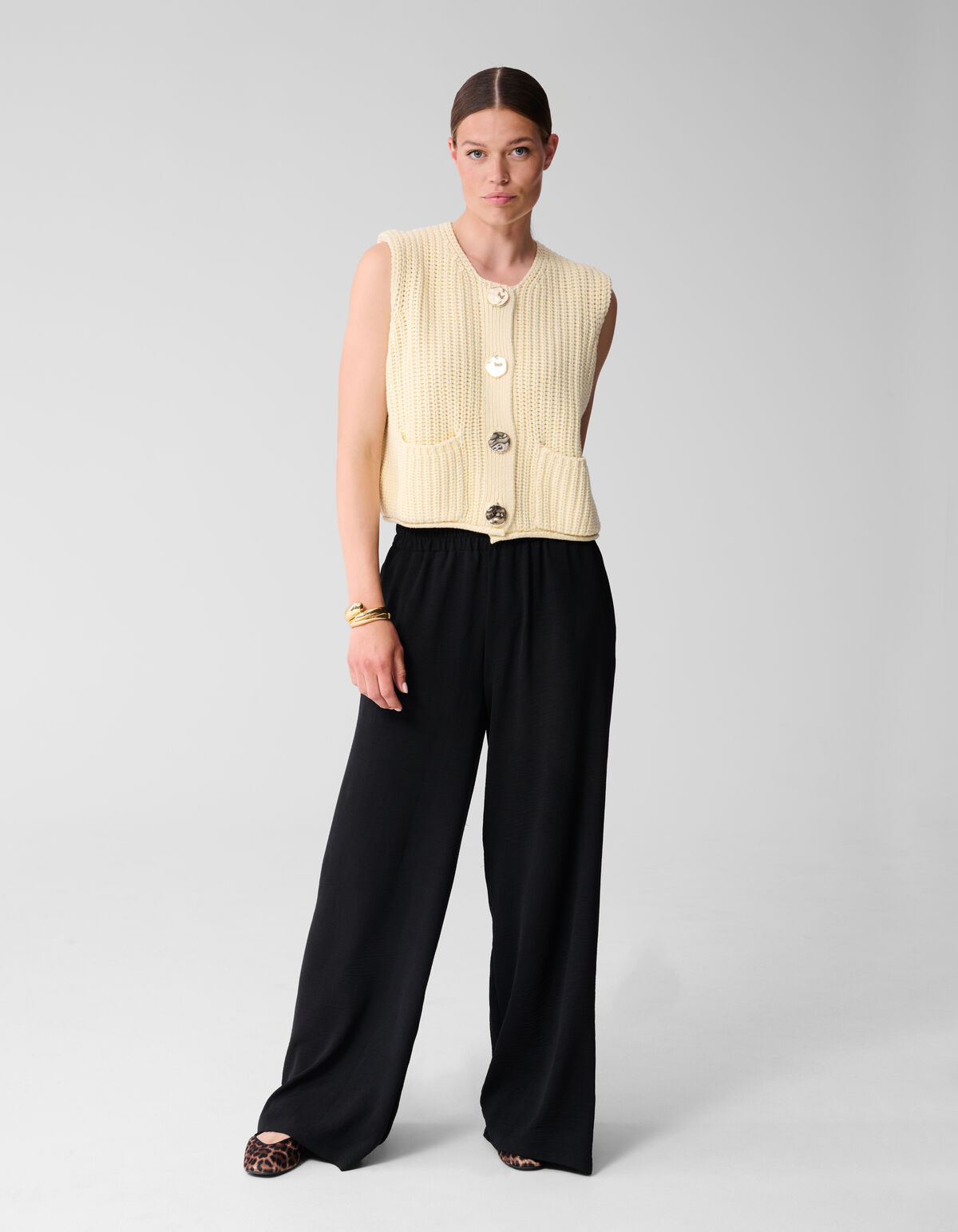 Gilet mit großem Knopf Off White SHOEBY WOMEN