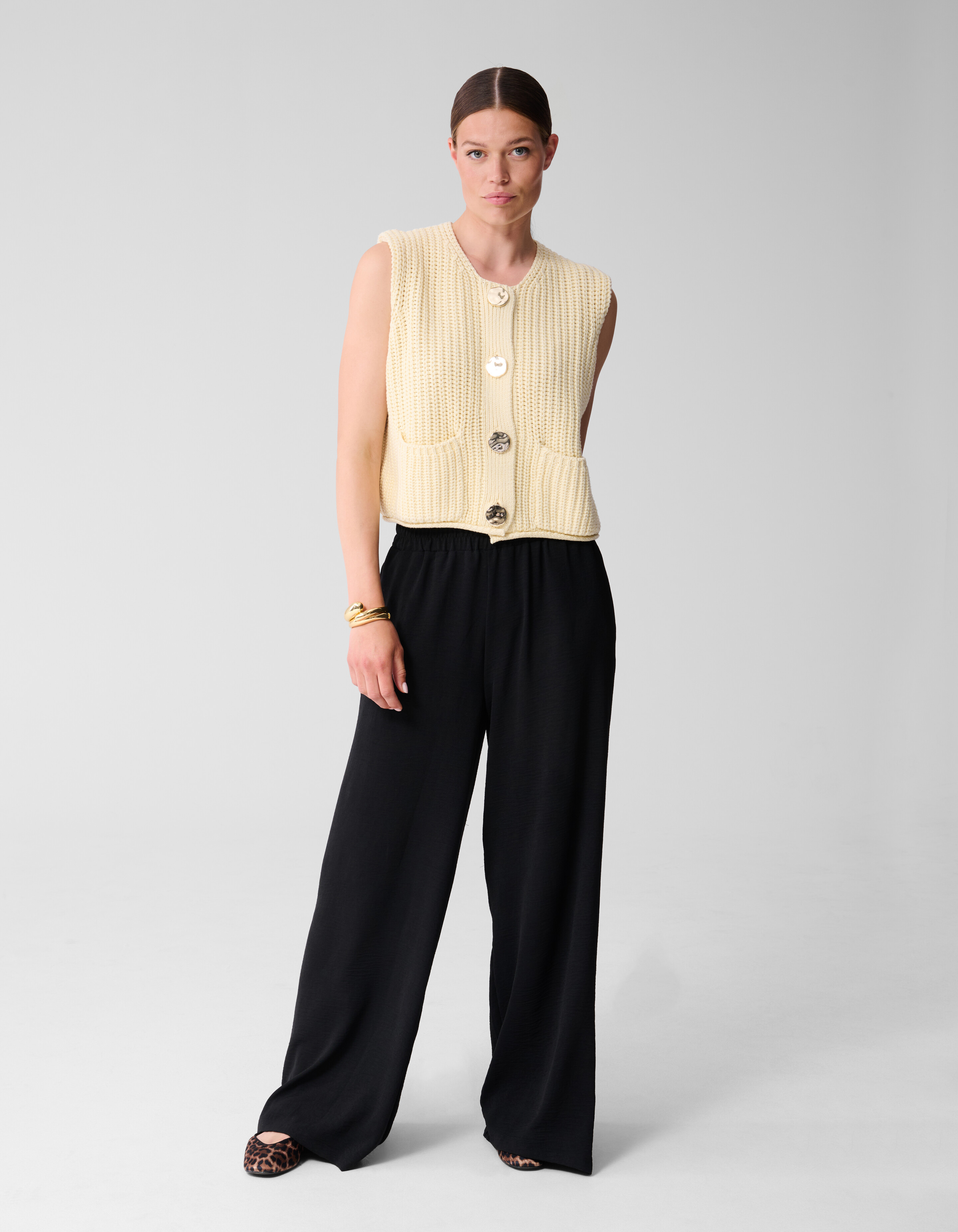 Gilet mit großem Knopf Off White SHOEBY WOMEN
