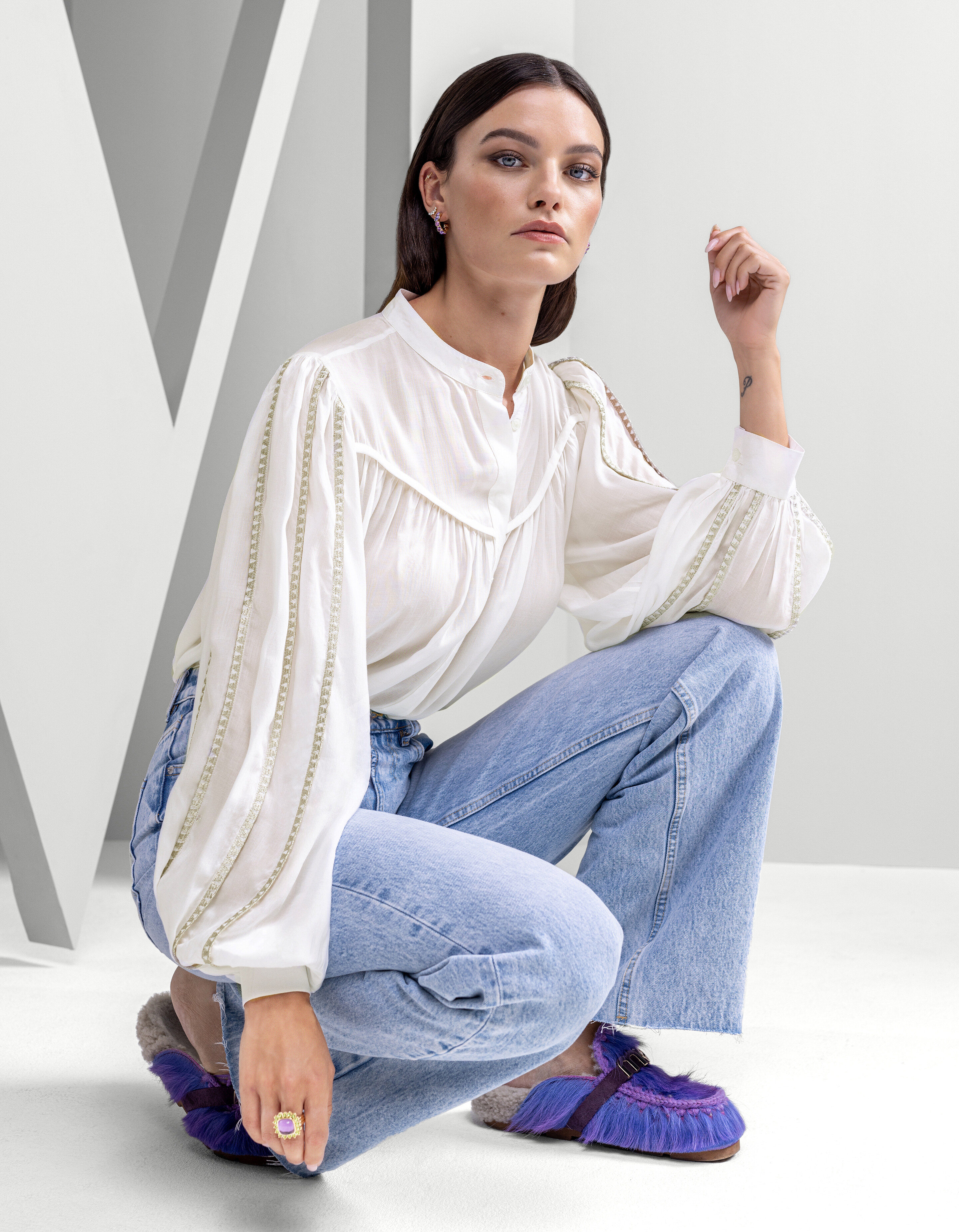 Faltenbluse Off White By Mieke SHOEBY WOMEN
