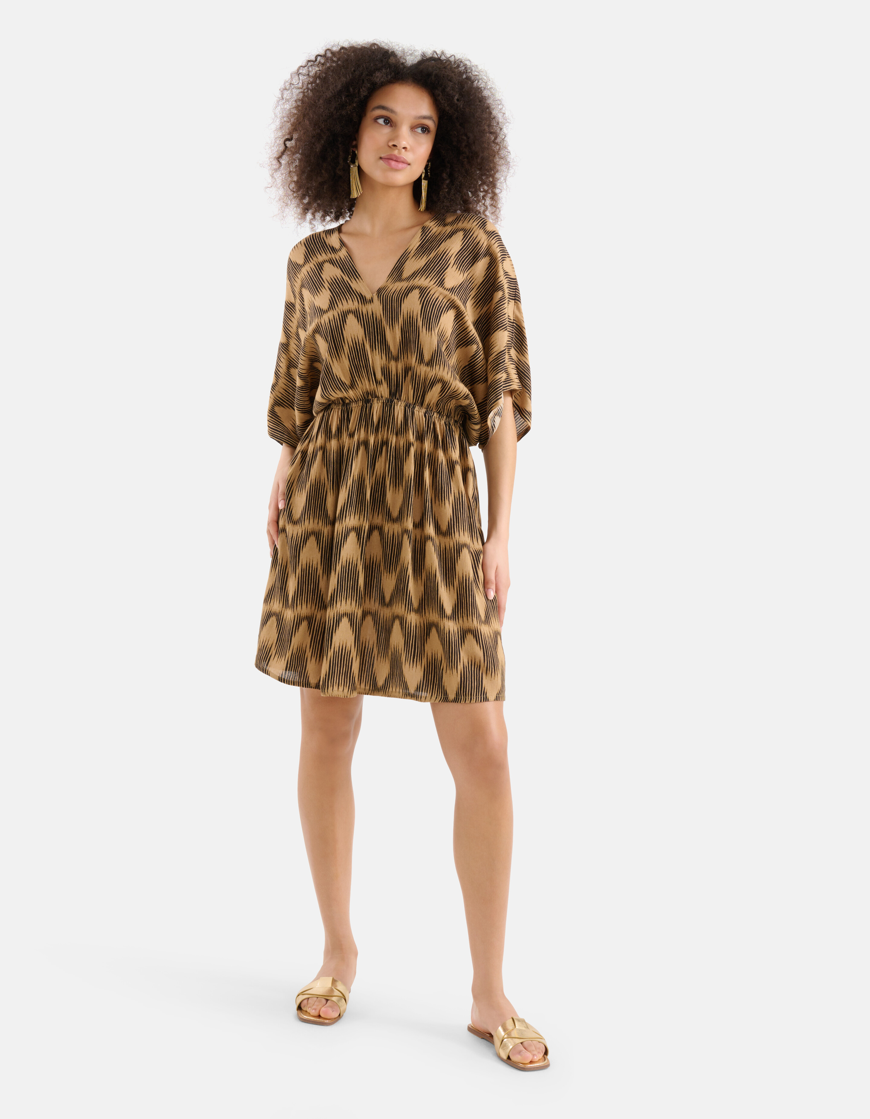 Crinkle Dress Braun SHOEBY WOMEN