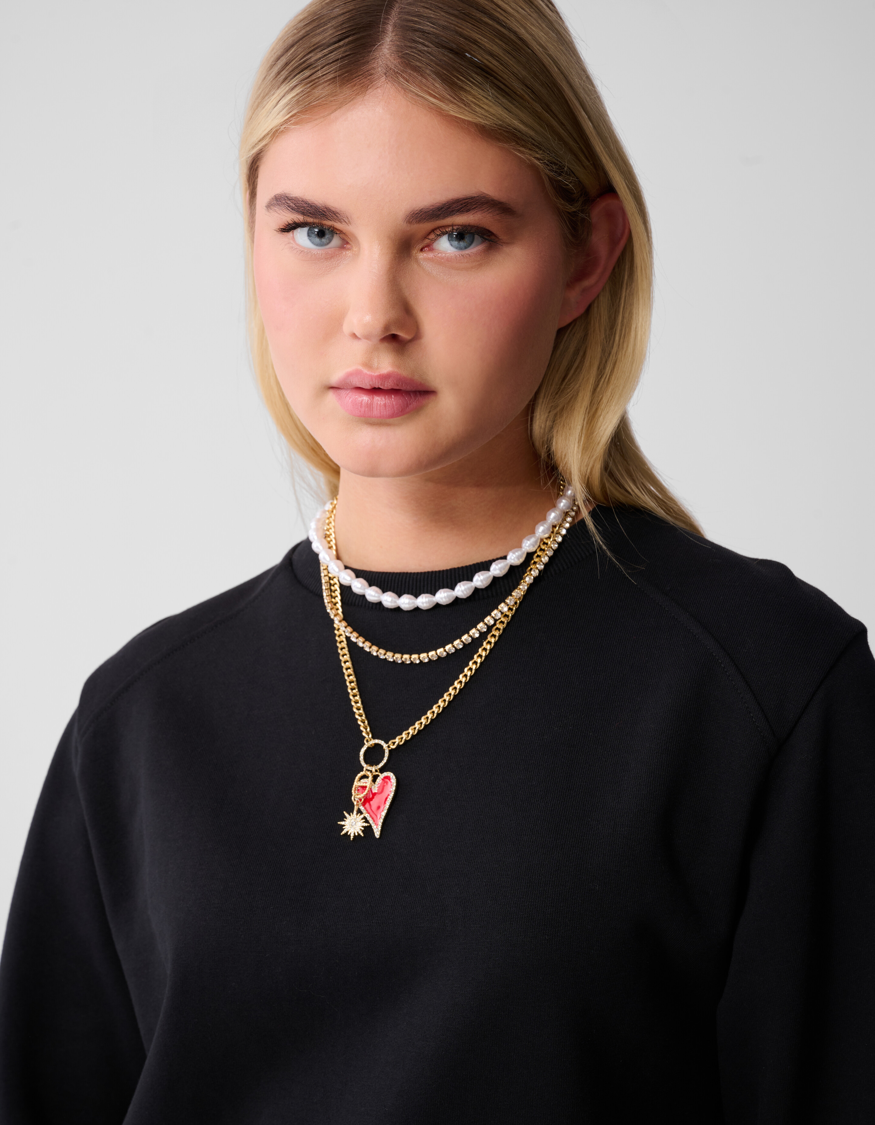 Kombi-Herz-Halskette Gold SHOEBY ACCESSOIRES