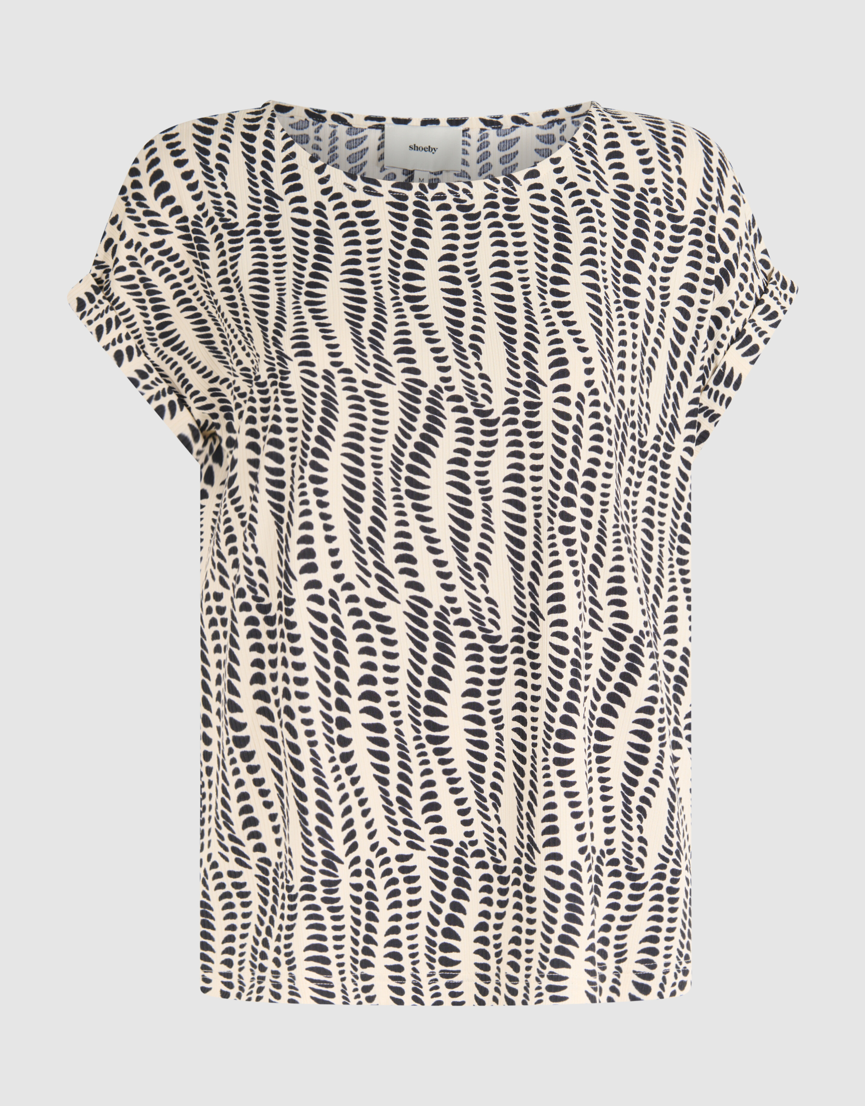 Jersey-Rippen-Top Weiß SHOEBY WOMEN