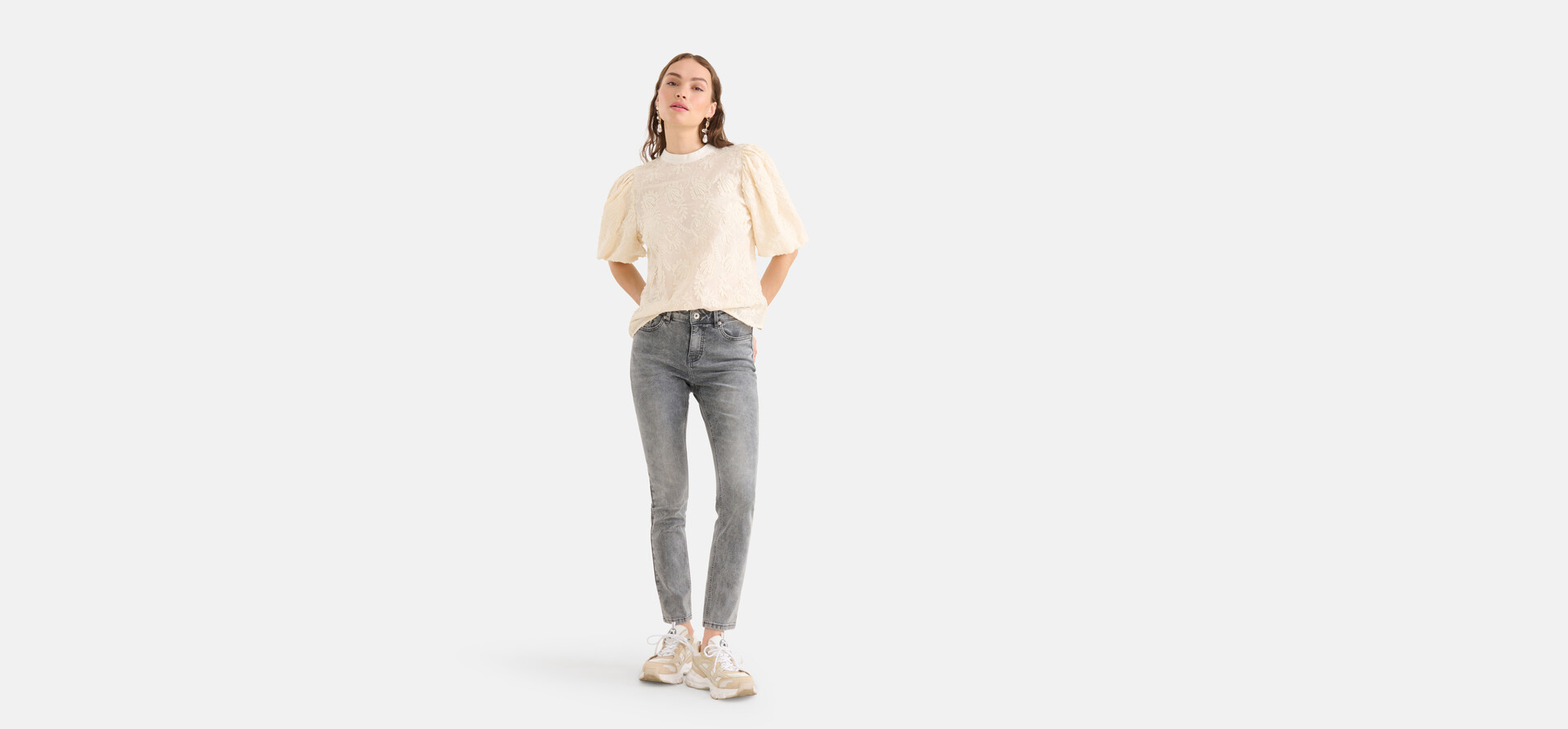 Skinny Denim Jeans L28 Grau SHOEBY WOMEN