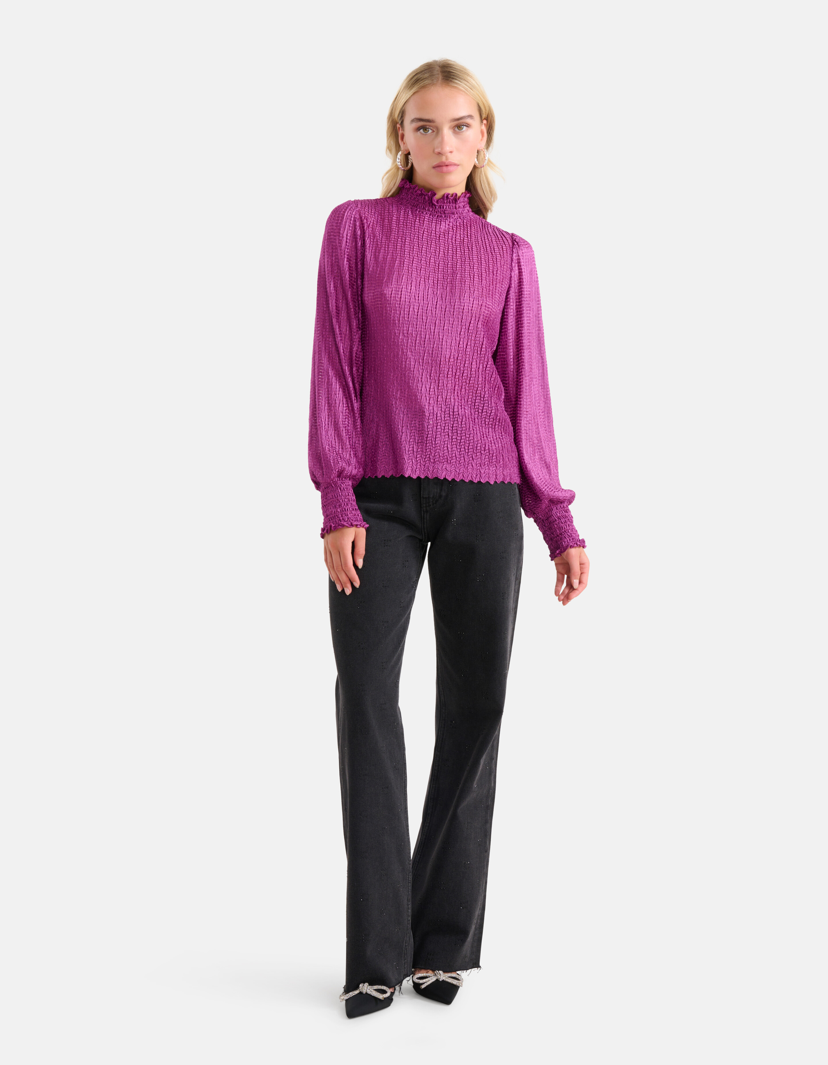 Textur Top Schwarz SHOEBY WOMEN