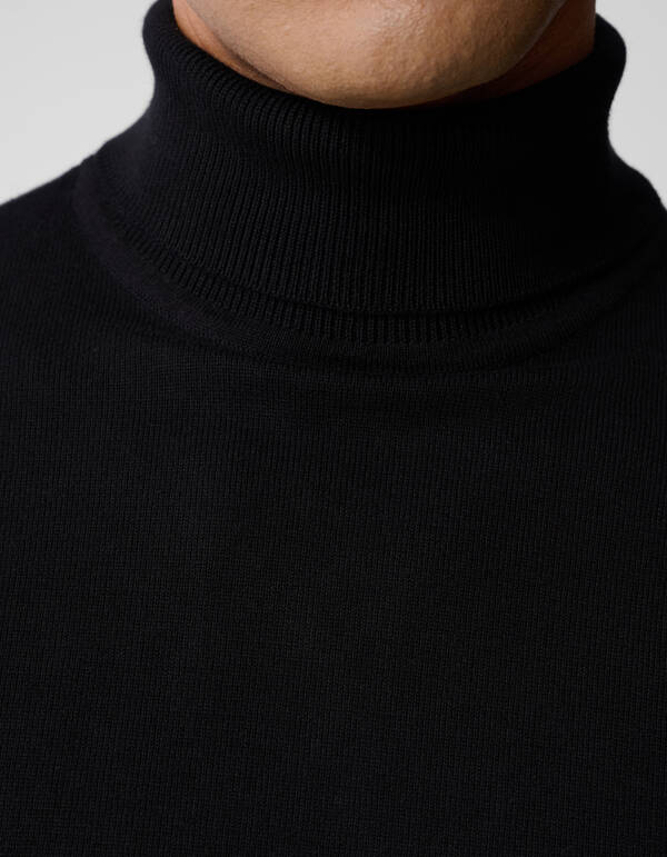 Strickpullover mit Rollkragen Schwarz SHOEBY MEN