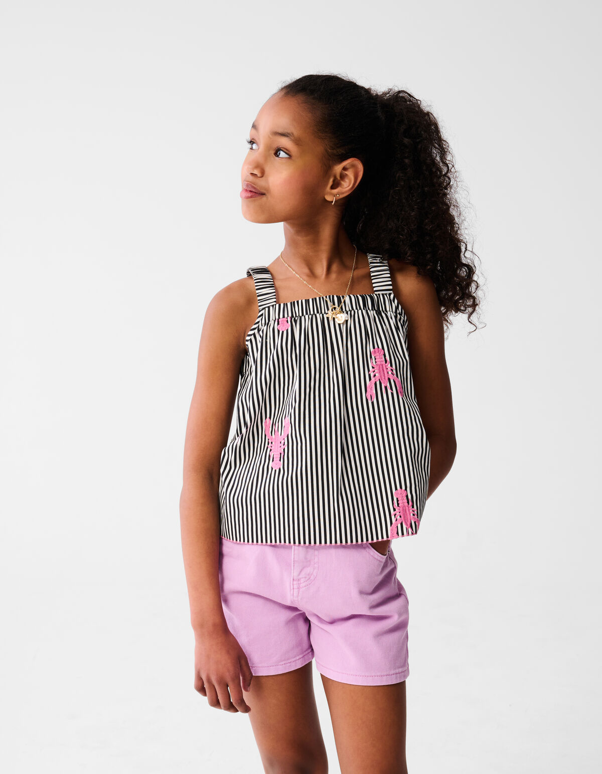 Gestreiftes Hummer-Top Schwarz SHOEBY GIRLS