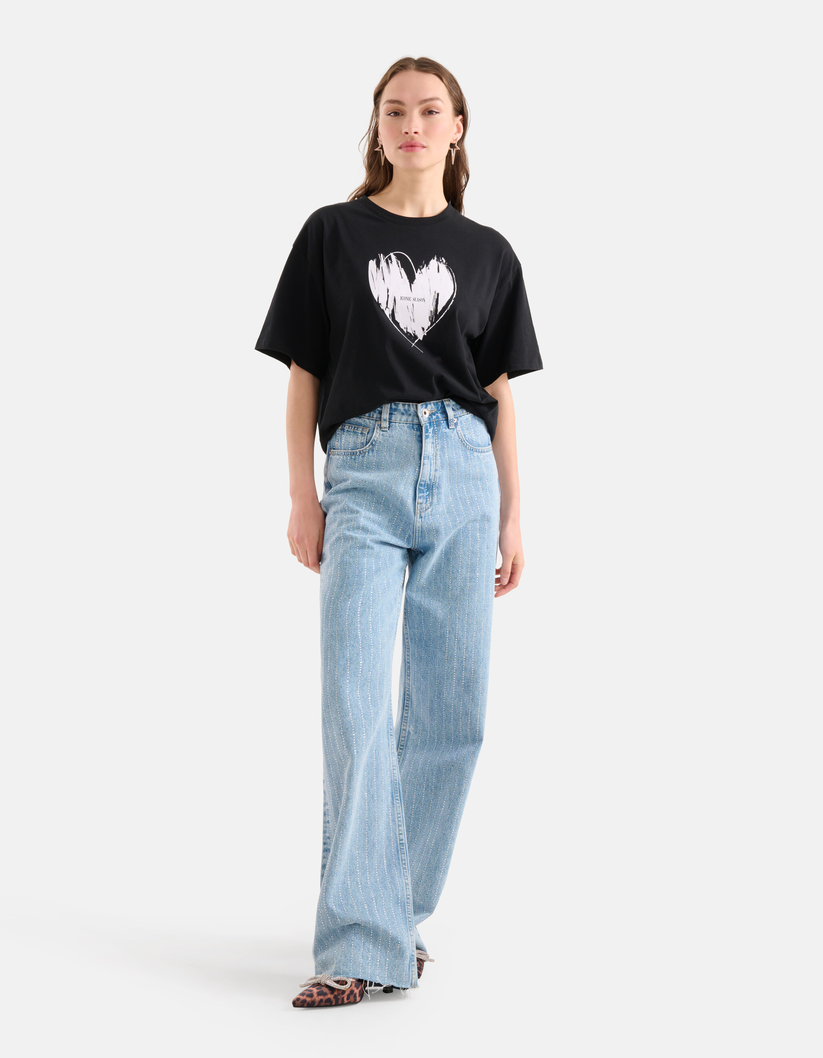 Artwork T-shirt Schwarz SHOEBY WOMEN