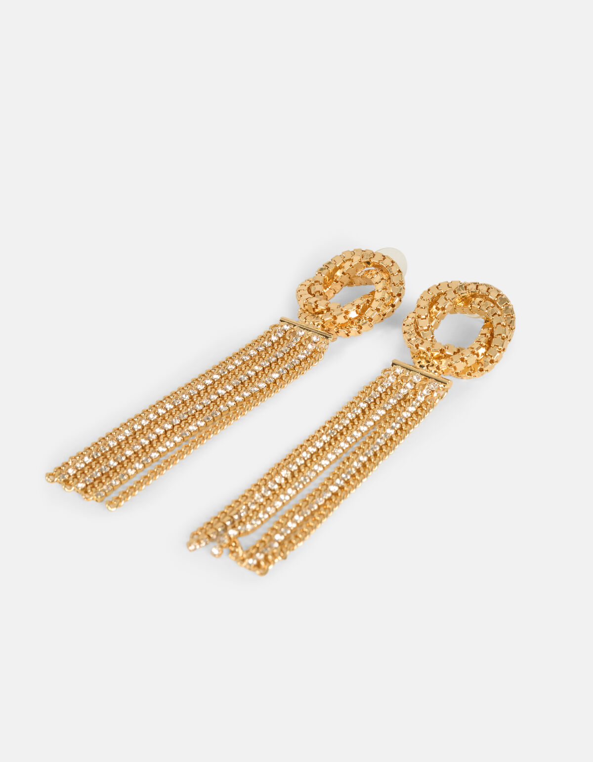 Strassketten-Ohrringe Gold SHOEBY ACCESSOIRES