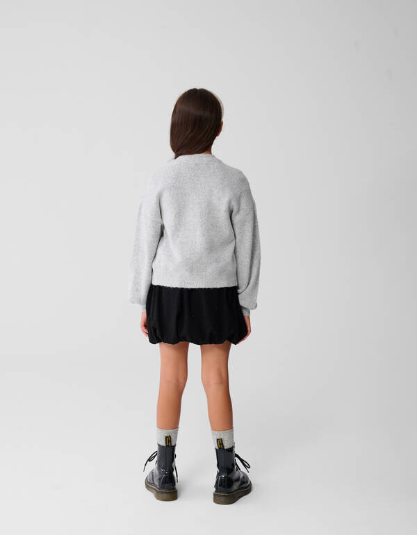 Gestickte Strickweste Grau SHOEBY GIRLS