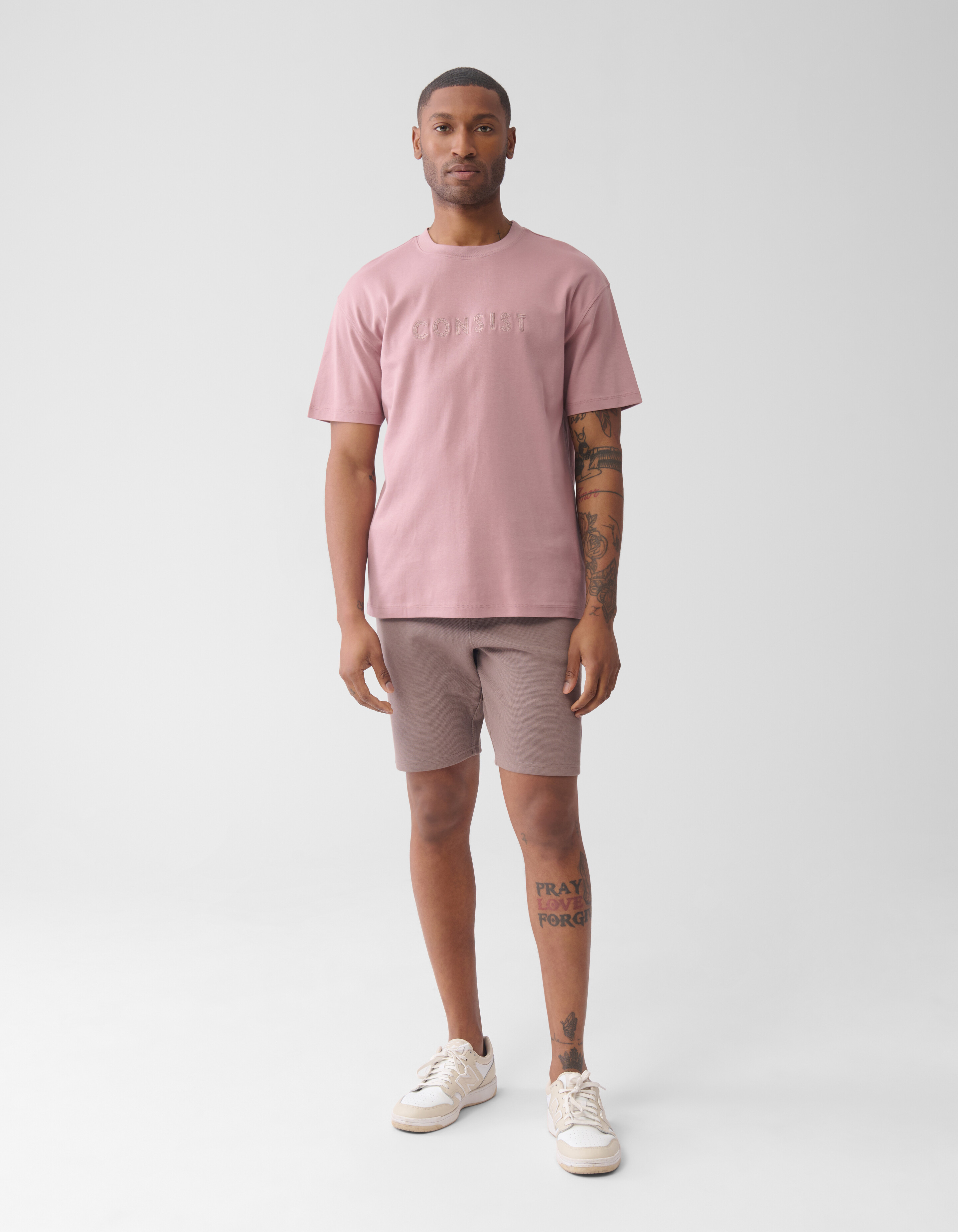 Stickerei Kunstwerk T-shirt Rosa SHOEBY MEN