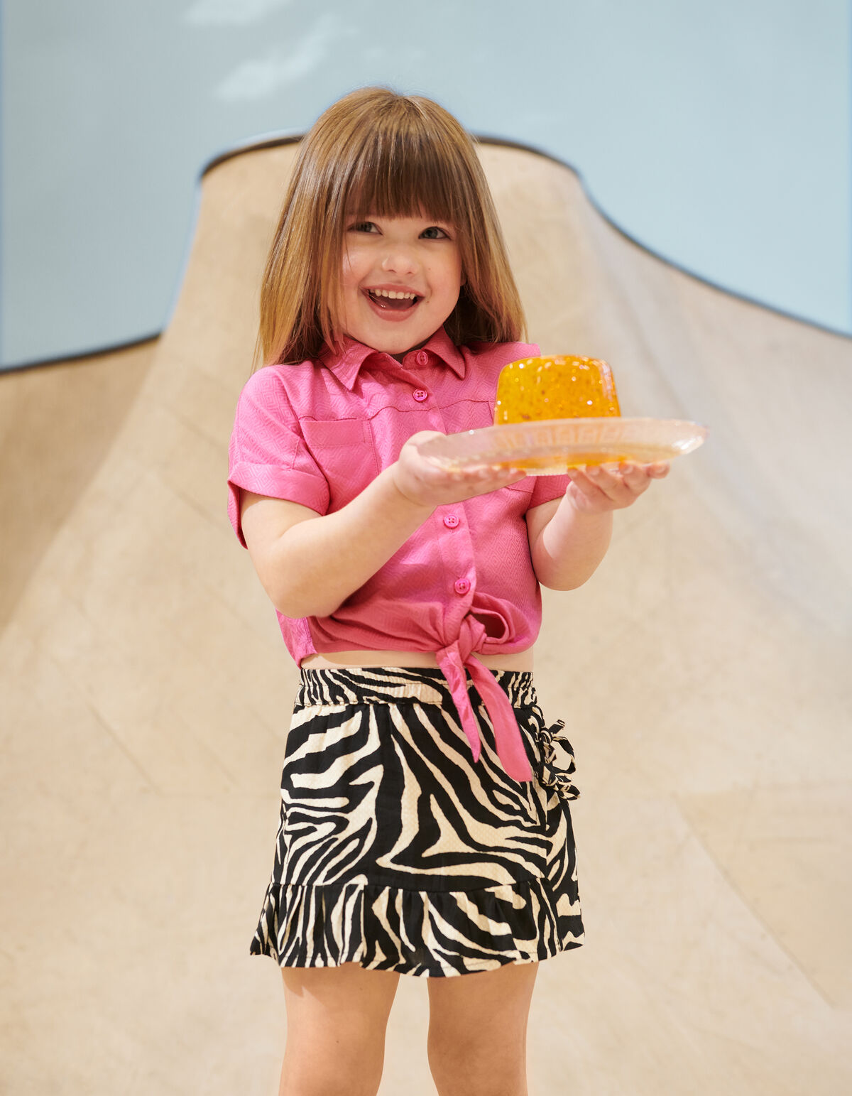 Jacquard-Bluse Rosa SHOEBY GIRLS