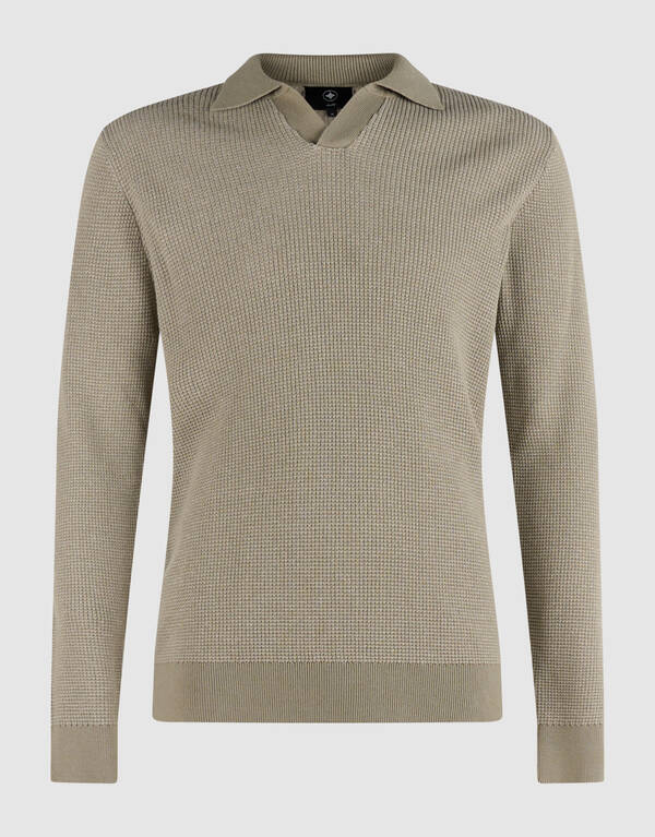 Gebreide Polo Trui Groen SHOEBY MEN