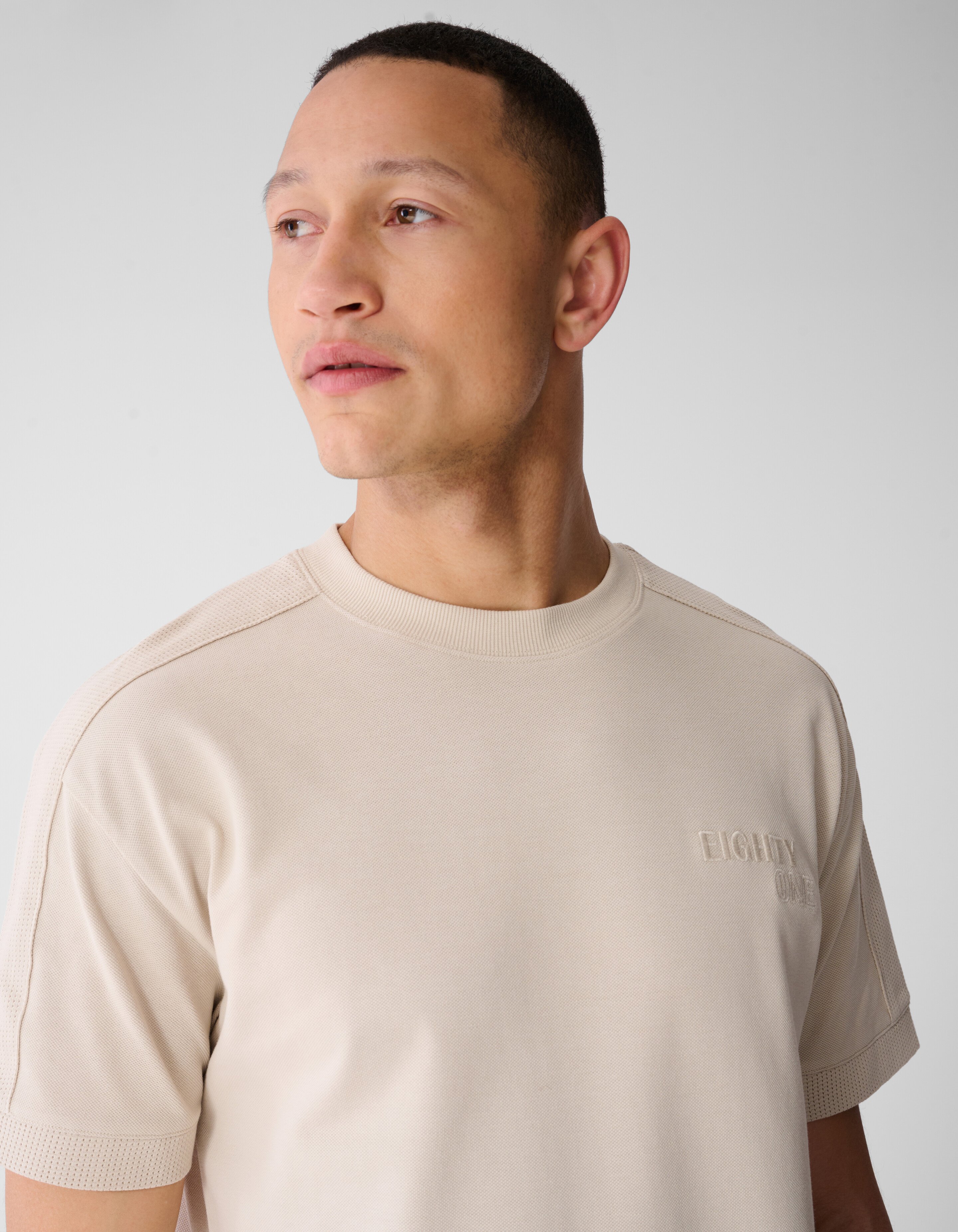 Mesh-T-Shirt Sand SHOEBY MEN