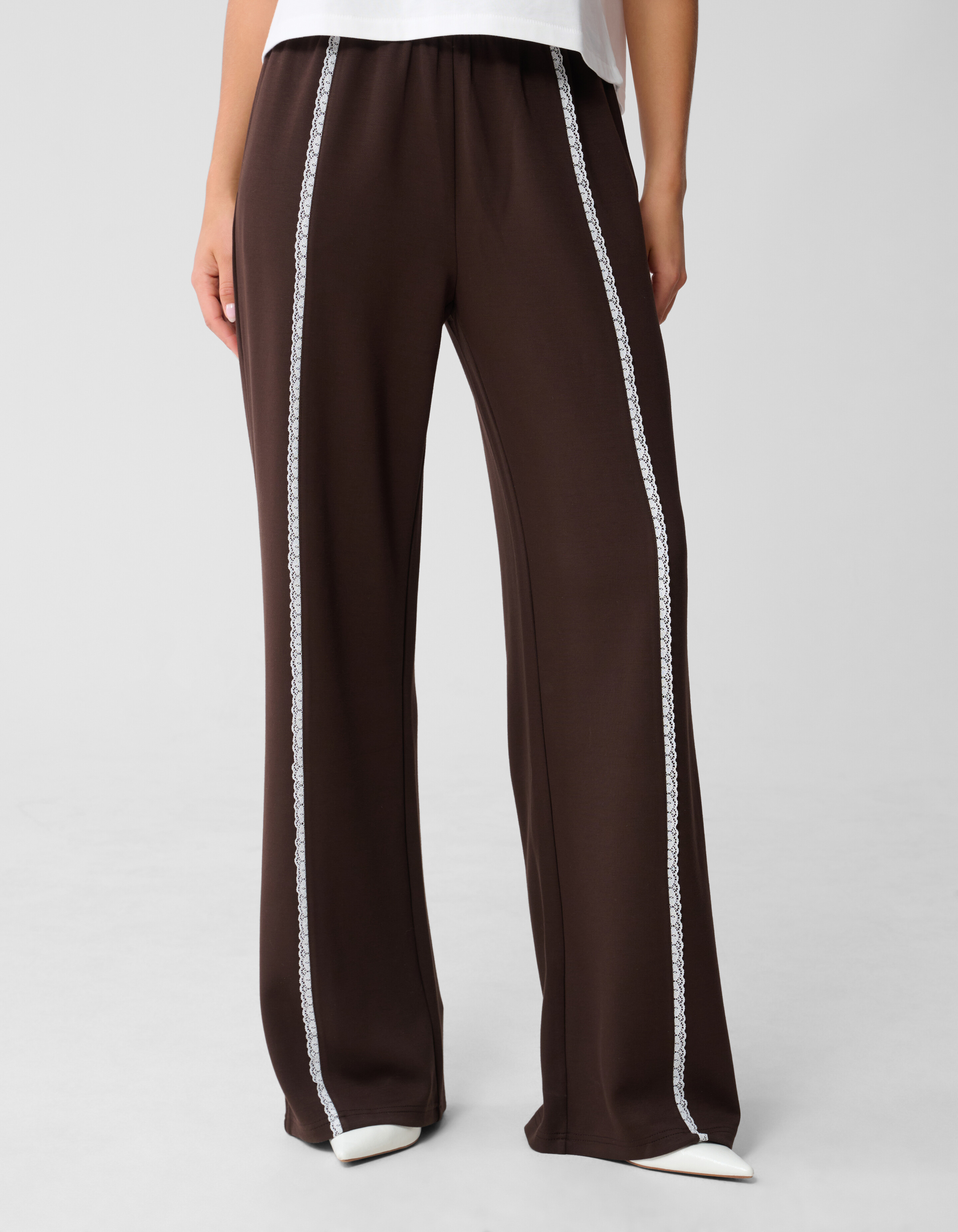 Kanten Wide Leg Hose Braun SHOEBY WOMEN