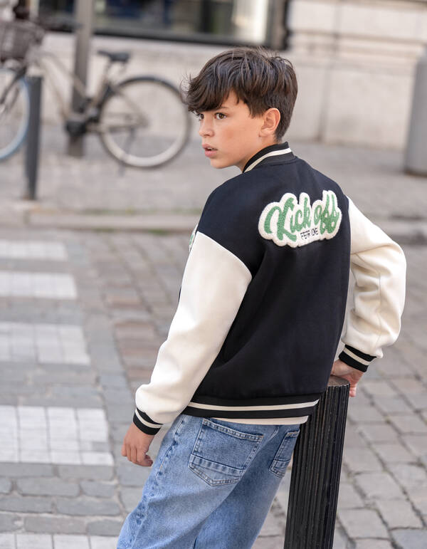 Kick Off Artwork Bomber Schwarz/Weiß SHOEBY BOYS