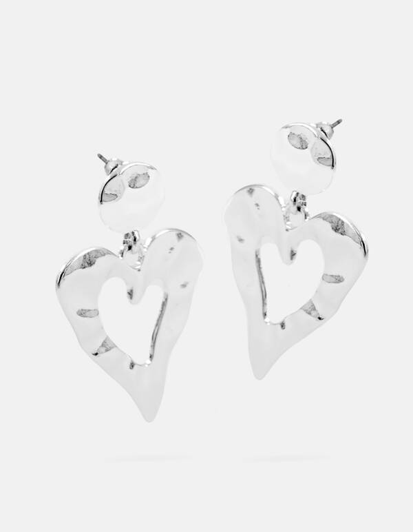 Herz-Ohrringe Silber SHOEBY ACCESSOIRES
