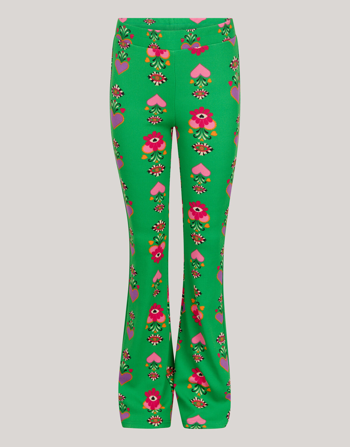 Bedruckte ausgestellte Rippen-Leggings SHOEBY GIRLS