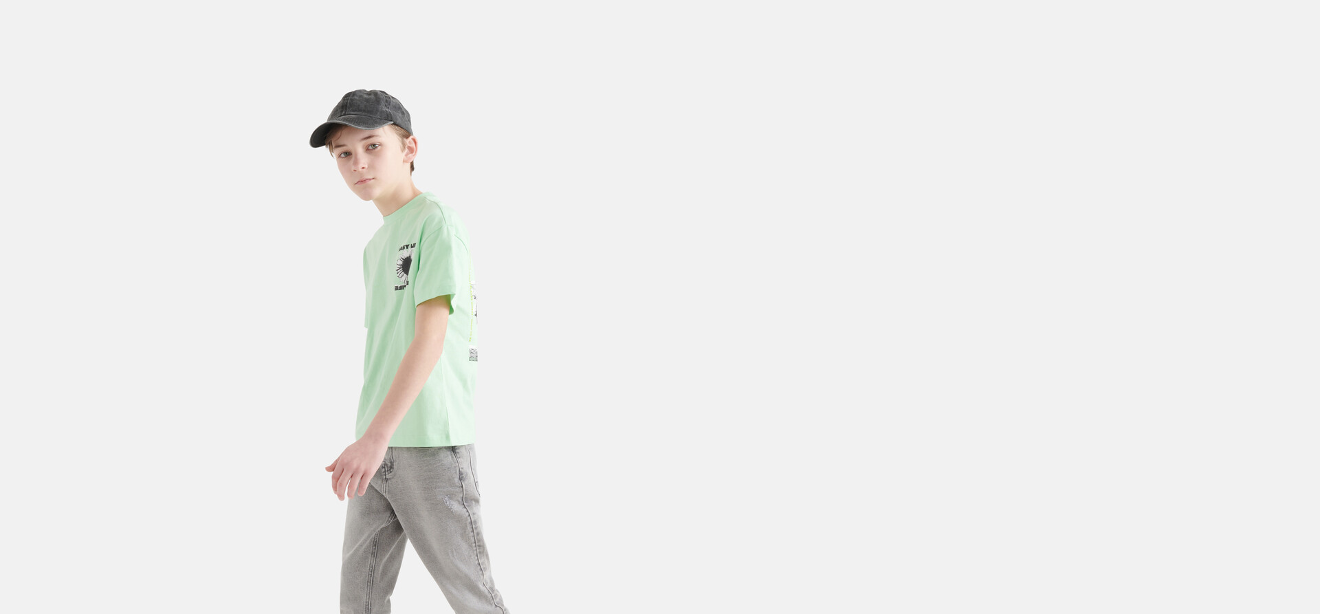 Artwork T-shirt Hellgrün SHOEBY BOYS