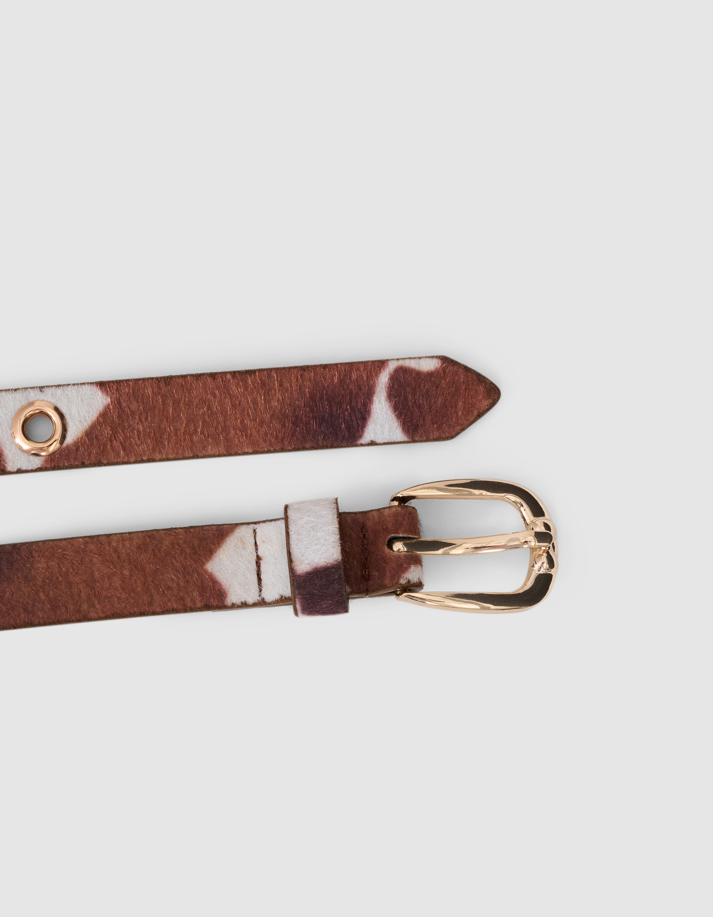 Hairy Cow Riem Bruin SHOEBY ACCESSOIRES