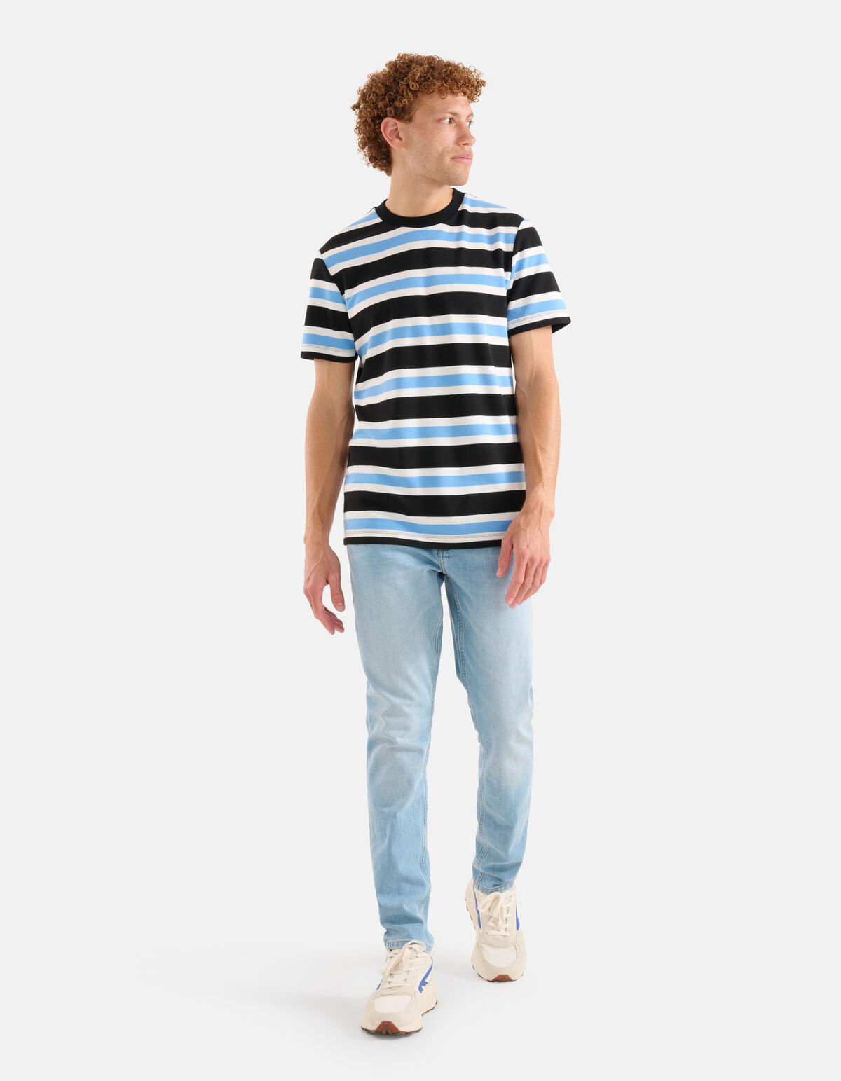 Gestreiftes T-shirt Blau SHOEBY MEN