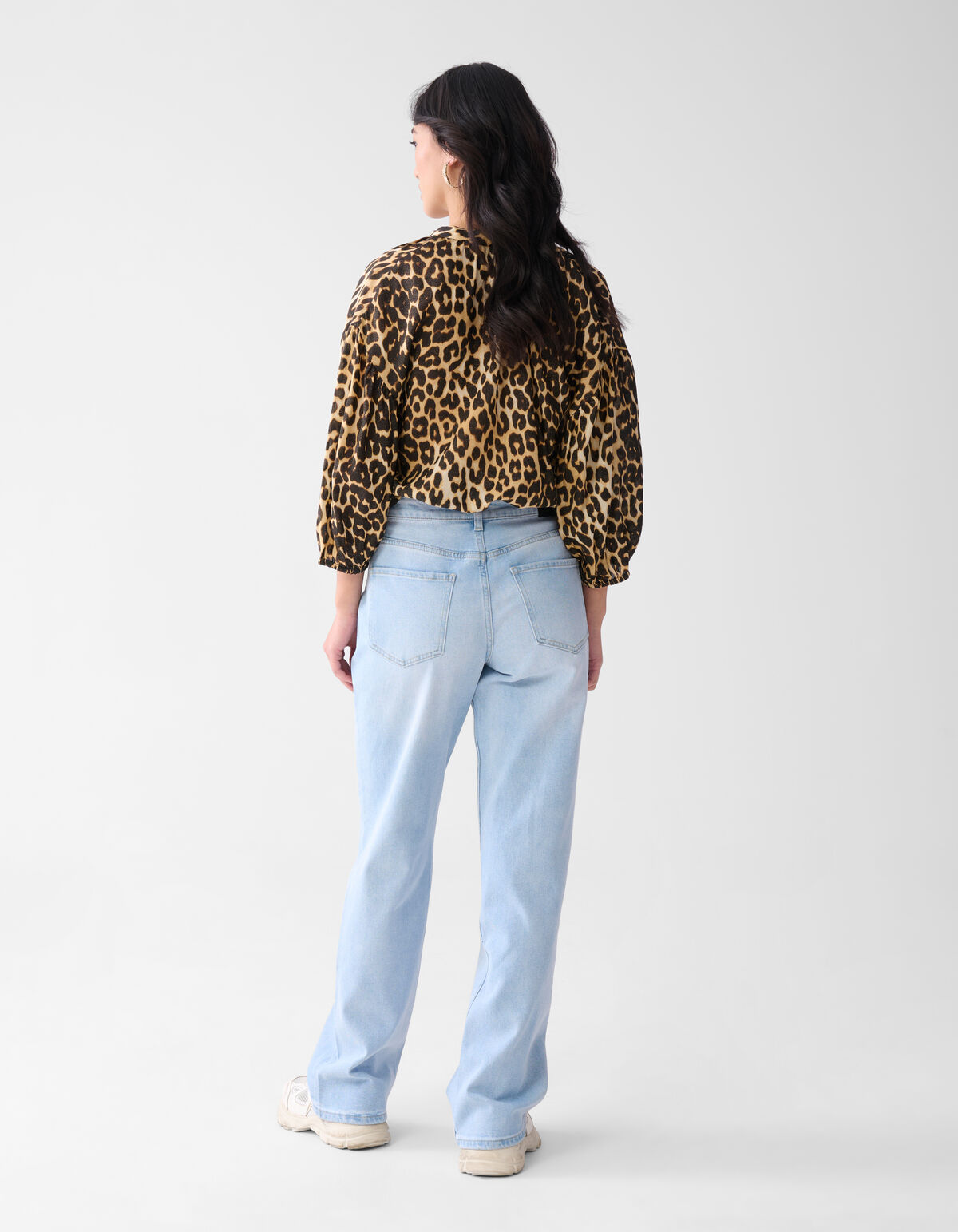 &Uuml;bergr&ouml;&szlig;en Leopard Glanz Bluse Braun SHOEBY WOMEN