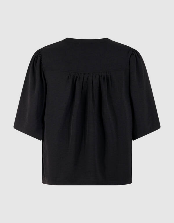 Twist Kurzarm-Top Schwarz SHOEBY WOMEN