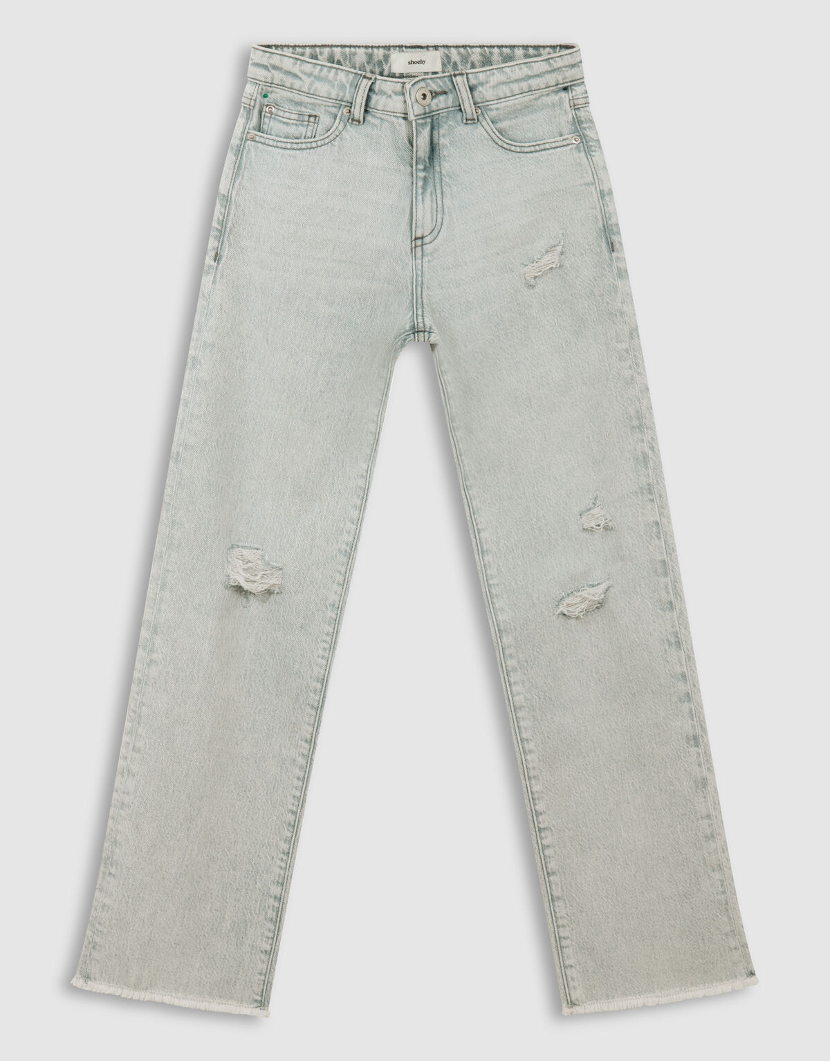 Destroy Straight Fit Jeans Hellgrau SHOEBY GIRLS