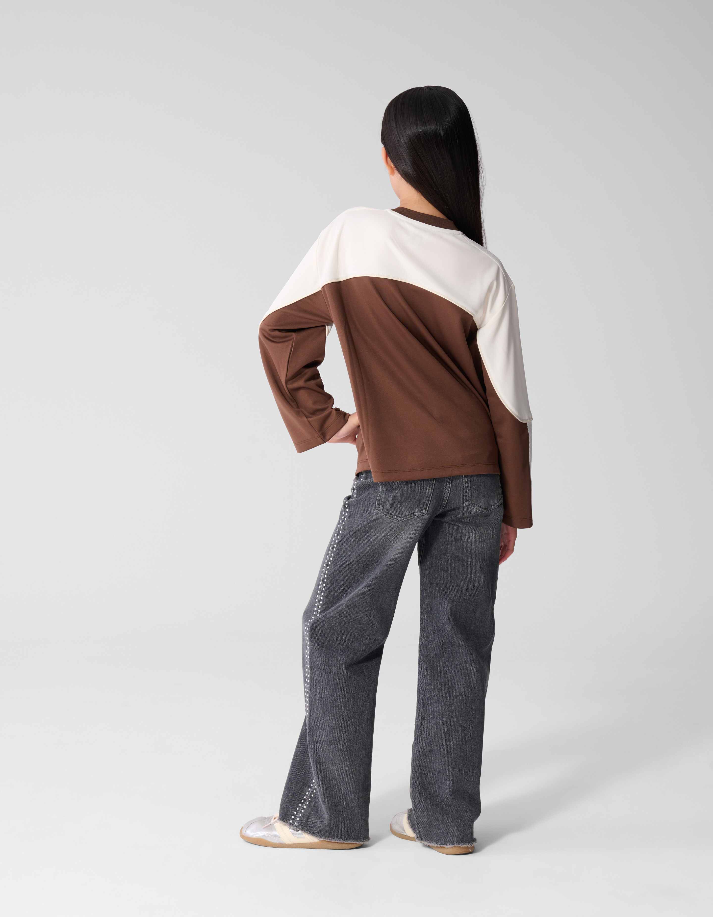 Sportliches Jersey-Longsleeve Braun SHOEBY GIRLS